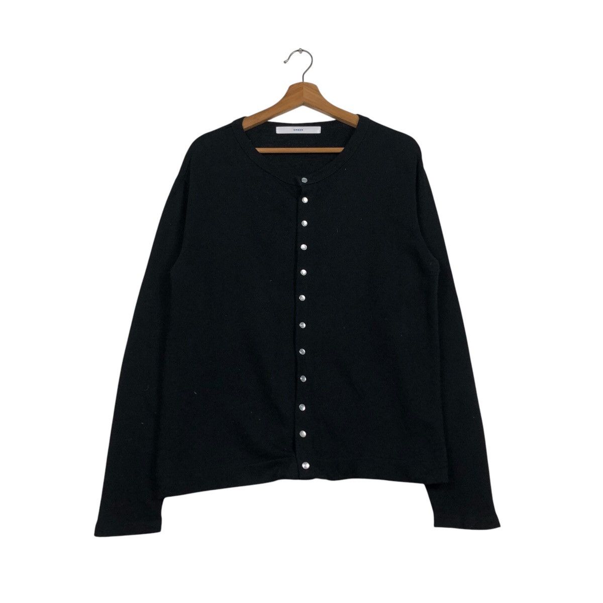 Japanese Brand OMNES Classic Black Knitwear Button Cardigan Issey Miyake Size US M / EU 48-50 / 2 - 2 Thumbnail