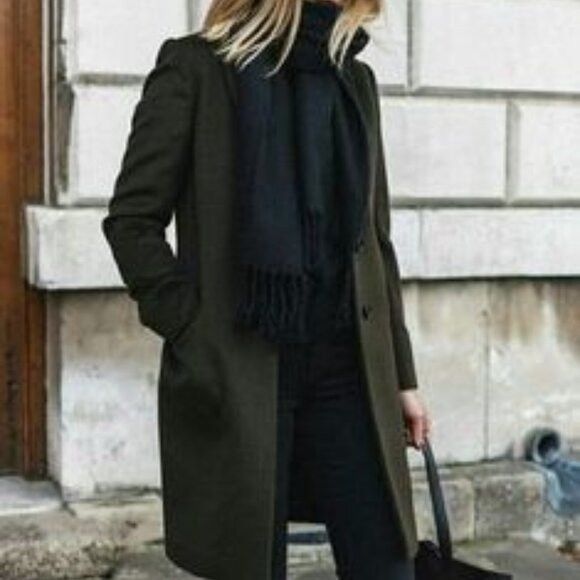 Club Monaco Club Monaco Double-Breasted Peacoat - Dark Green / Olive Size M / US 6-8 / IT 42-44 - 4 Thumbnail
