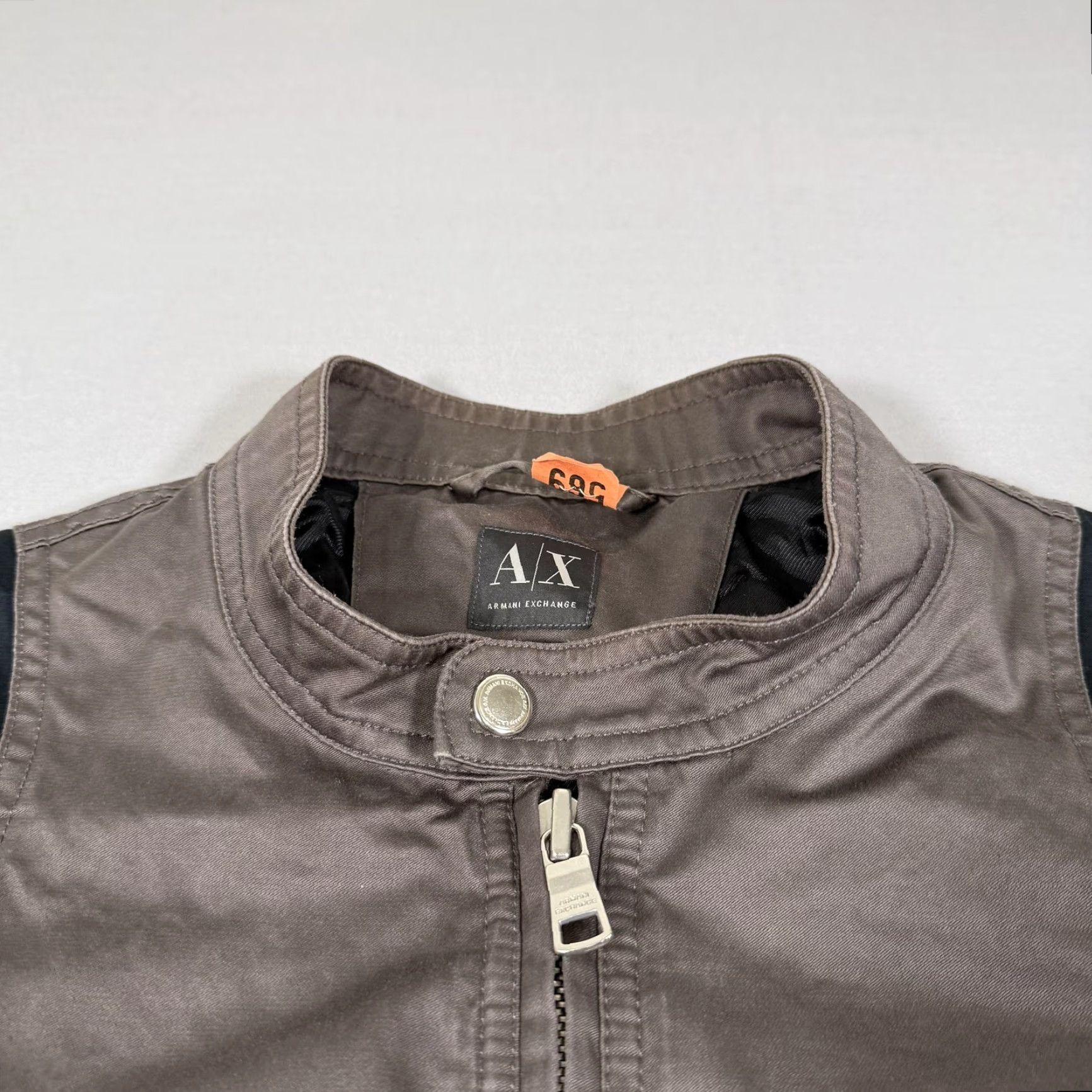 Armani Exchange Armani Exchange Jacket Mens XL Gray Cafe Racer Motorcycle Moto Zip Up Lined Size US XL / EU 56 / 4 - 3 Thumbnail
