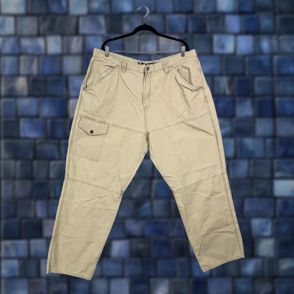 Avirex Avirex Pants Mens 42 Khaki Carpenter Workwear Utility Cargo Pockets Zip Fly - Y2K Grunge Size US 42 / EU 58 - 1 Thumbnail