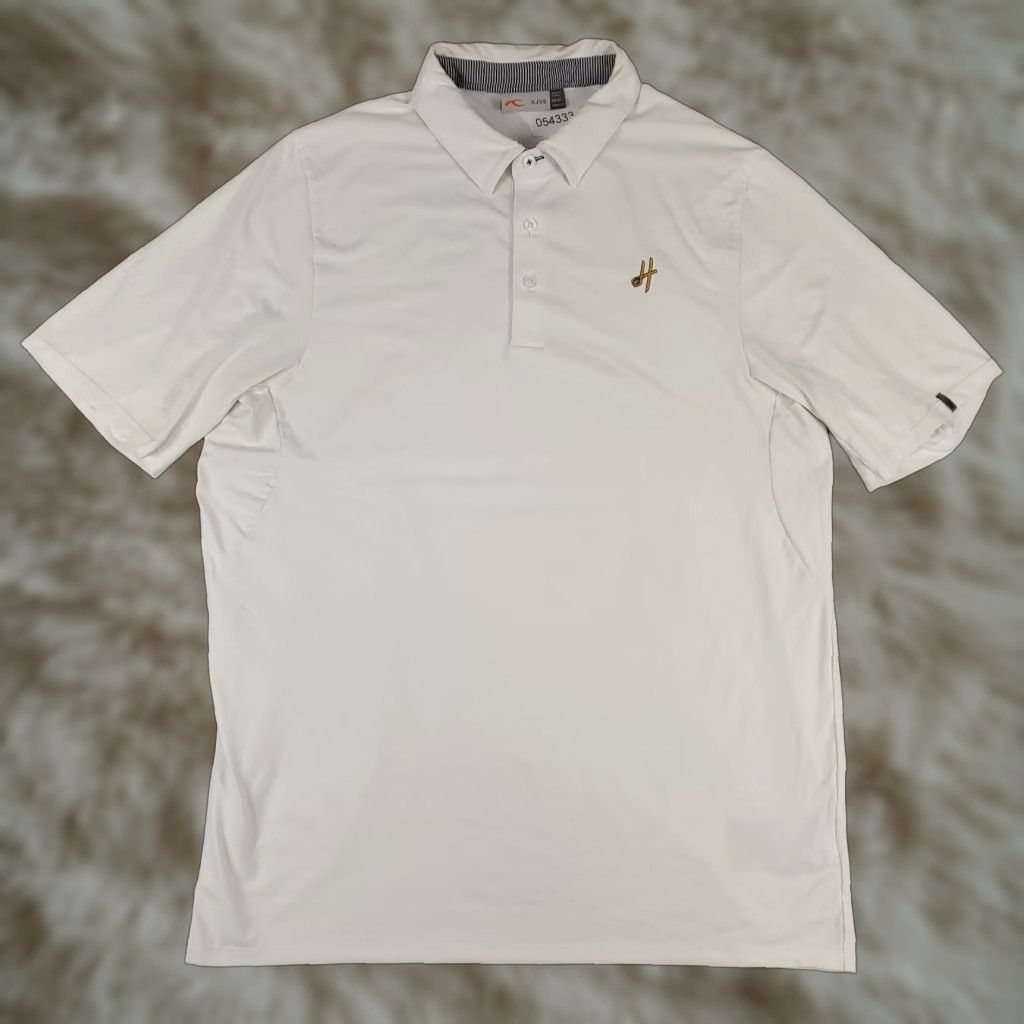 KJUS KJUS Polo Shirt Mens XL White Solid Short Sleeve Golf Activewear Size US XL / EU 56 / 4 - 1 Thumbnail