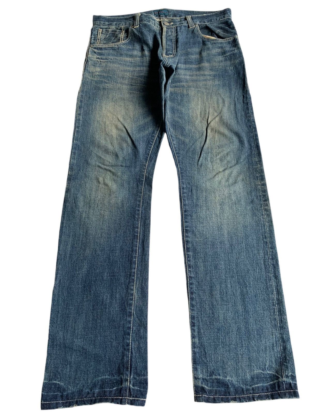 Kapital Rage Blue Japanese Button fly Selvedge Distressed Denim Size US 36 / EU 52 - 2 Thumbnail