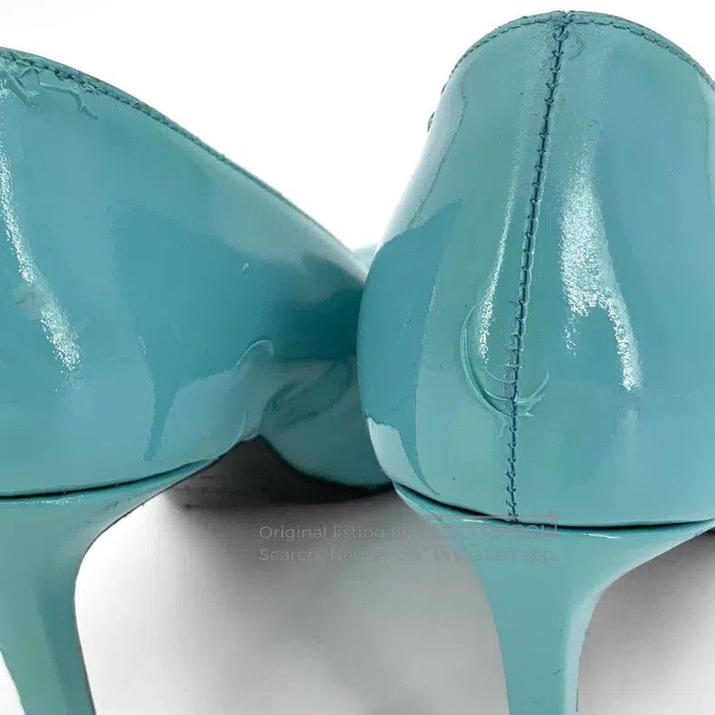 Saint Laurent Paris Saint Laurent Paris Light Blue Leather Pointed Toe High He Size US 8 / IT 38 - 8 Thumbnail