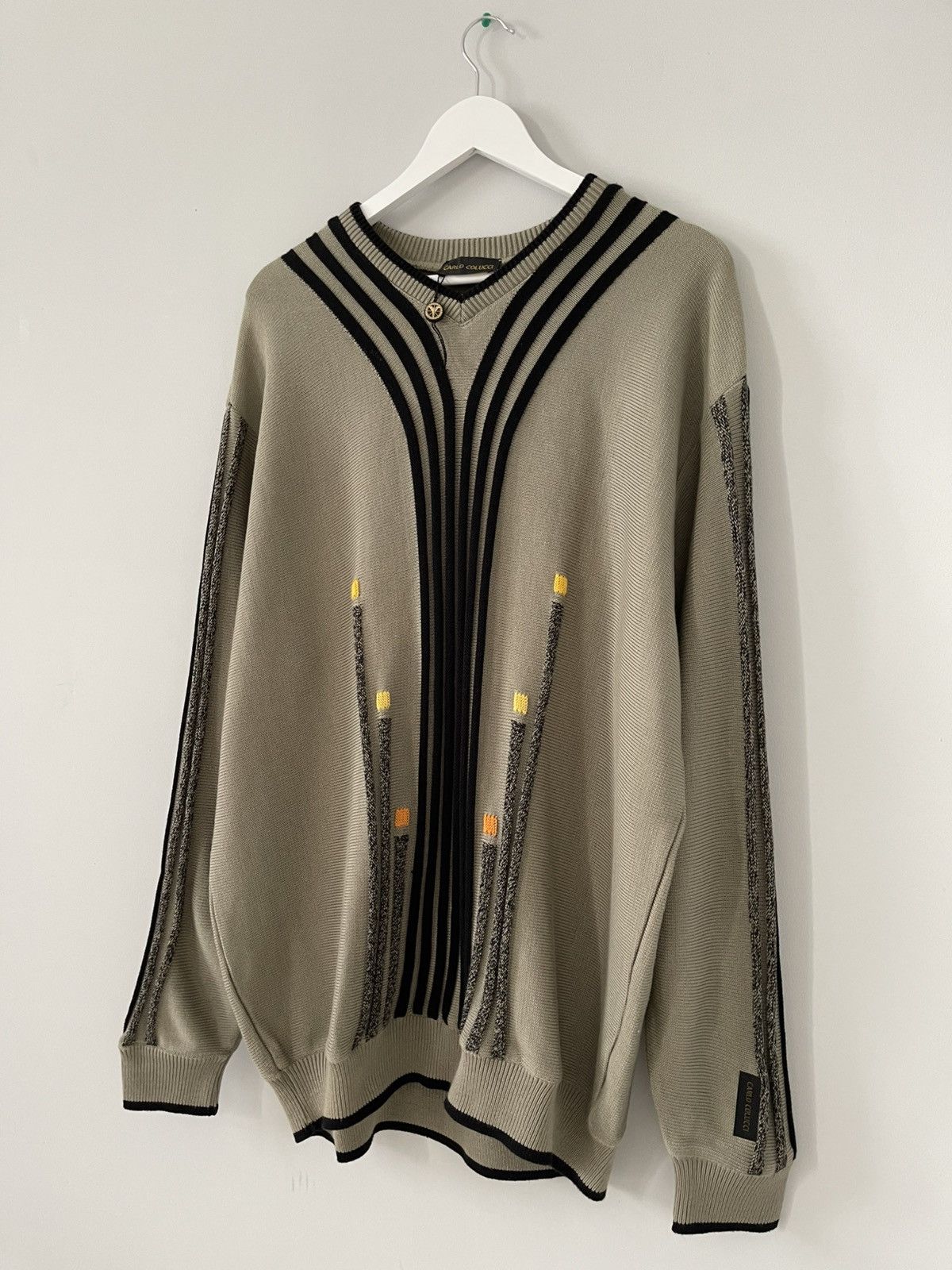 Carlo Colucci Carlo Colucci Abstract Geometric 3D Knit Sweater Jumper Size US XL / EU 56 / 4 - 3 Thumbnail
