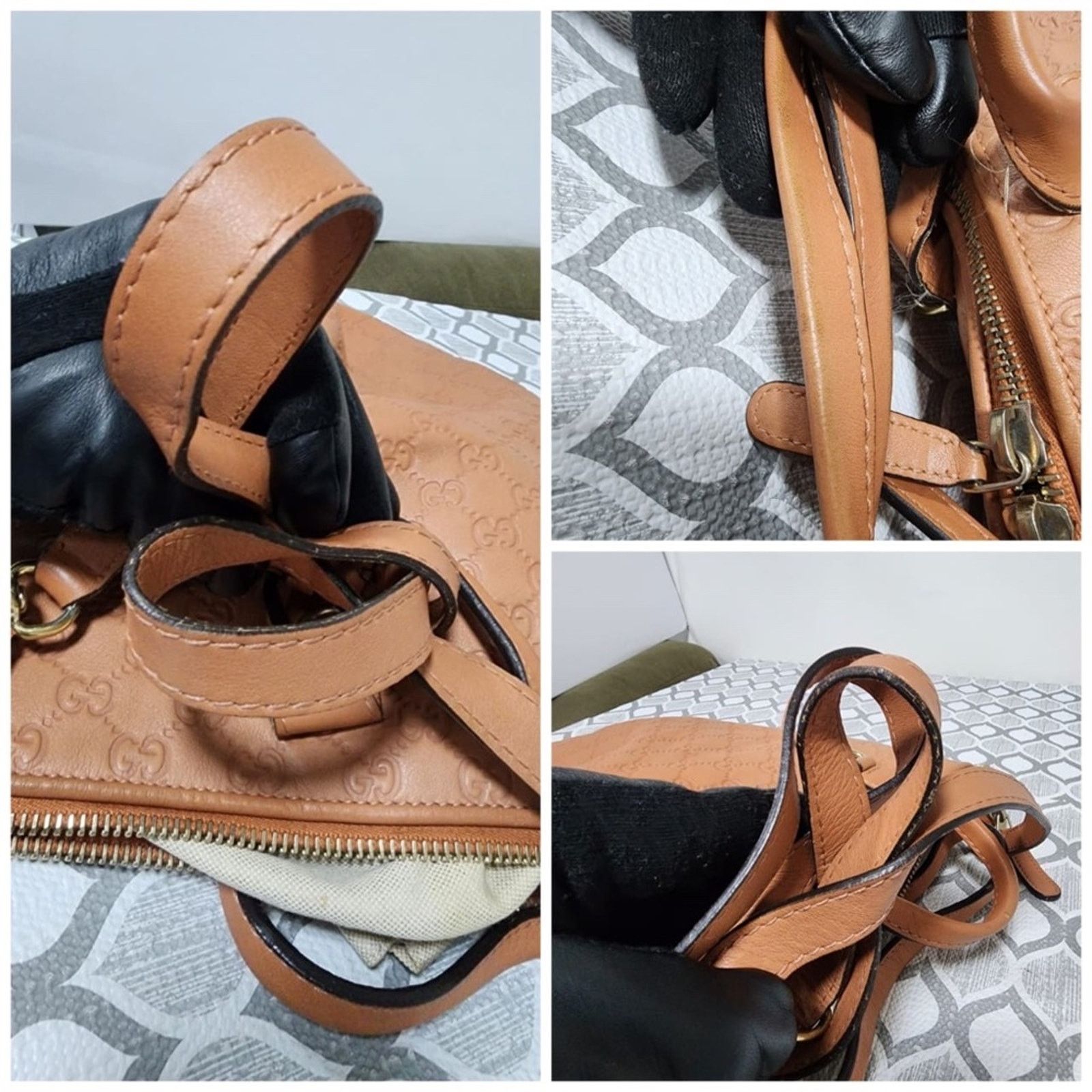 Gucci GUCCI Guccissima L Heart Bit Charm Top Handle Satchel Bag Pe Size ONE SIZE - 9 Thumbnail