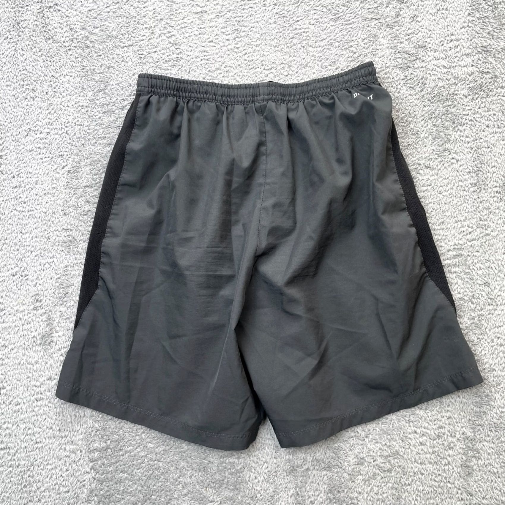 Nike Nike Dri Fit Mens Small Gray Athletic Shorts Logo Drawstring Swoosh Athleisure Size US 29 - 2 Thumbnail