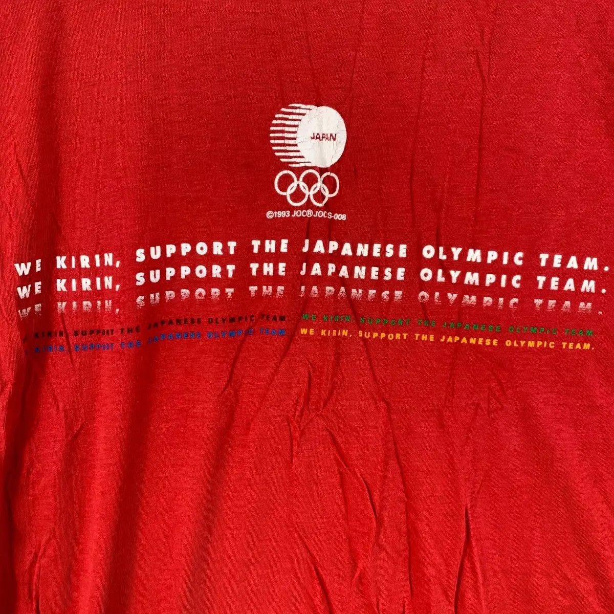 Vintage Vintage 1994 OLYMPIC KIRIN JAPAN National Team Tee Shirt Size US M / EU 48-50 / 2 - 3 Thumbnail