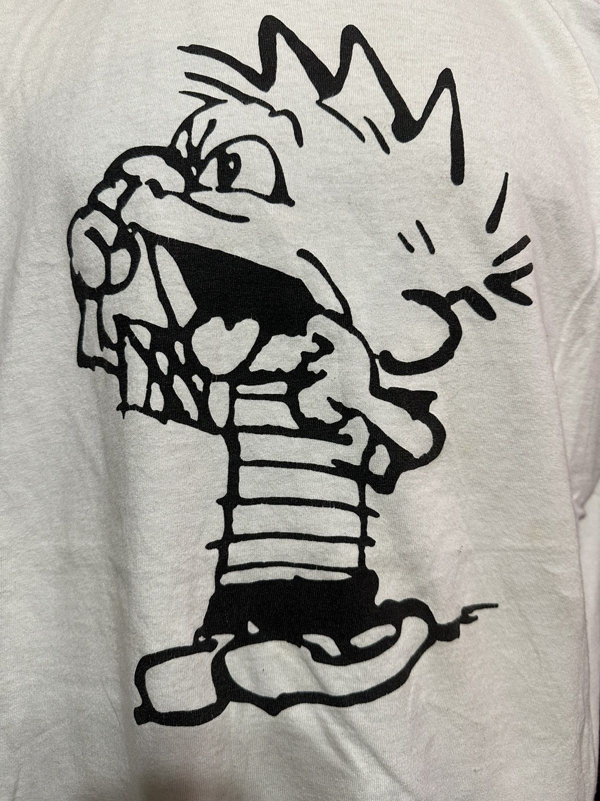 Vintage Vintage Calvin and Hobbes Tshirt 90’s Whacky Face Grail Size US XL / EU 56 / 4 - 3 Thumbnail