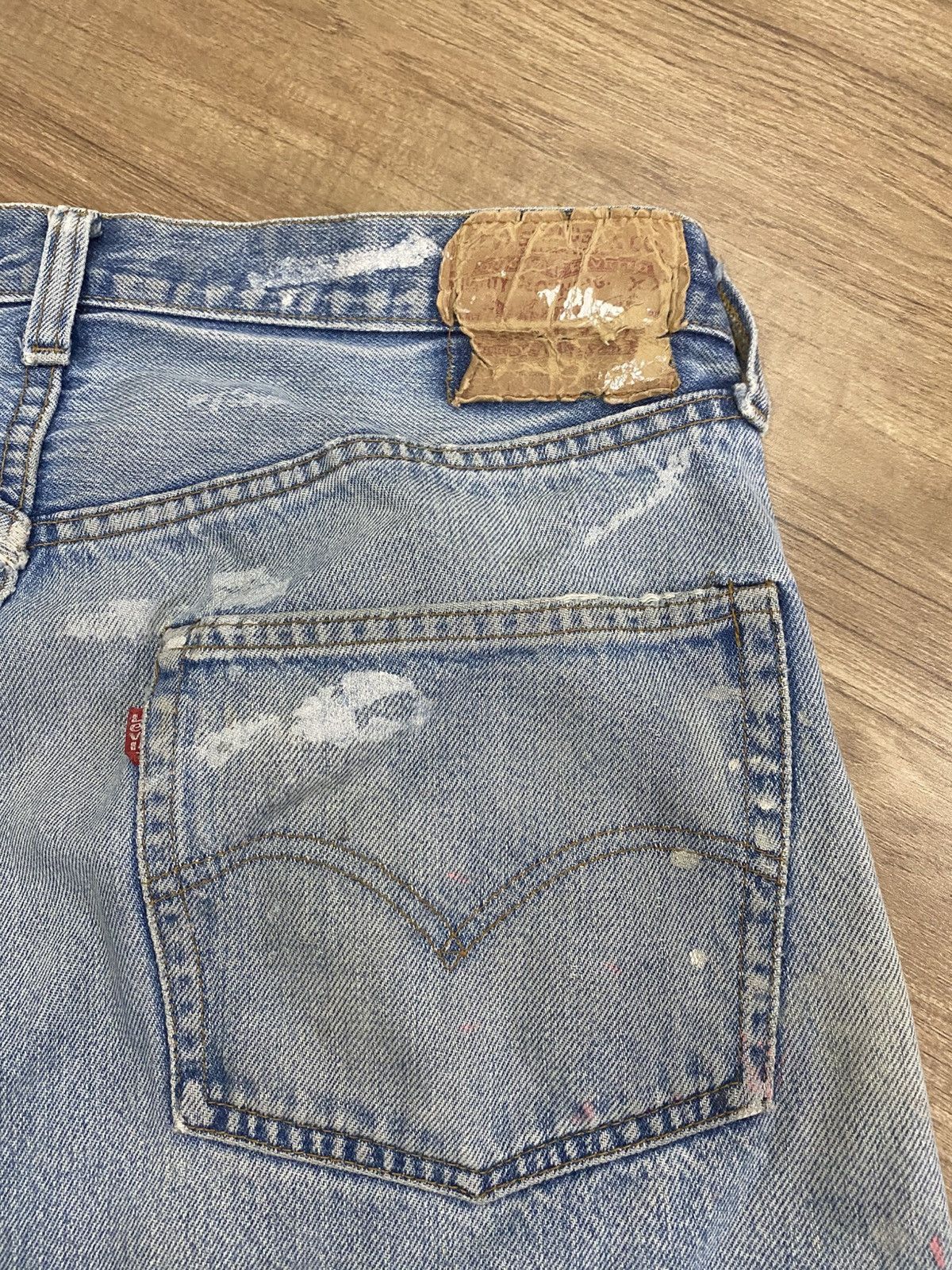 Levi's Vintage Levis small E redline selvadge splash paint Size US 34 / EU 50 - 8 Thumbnail