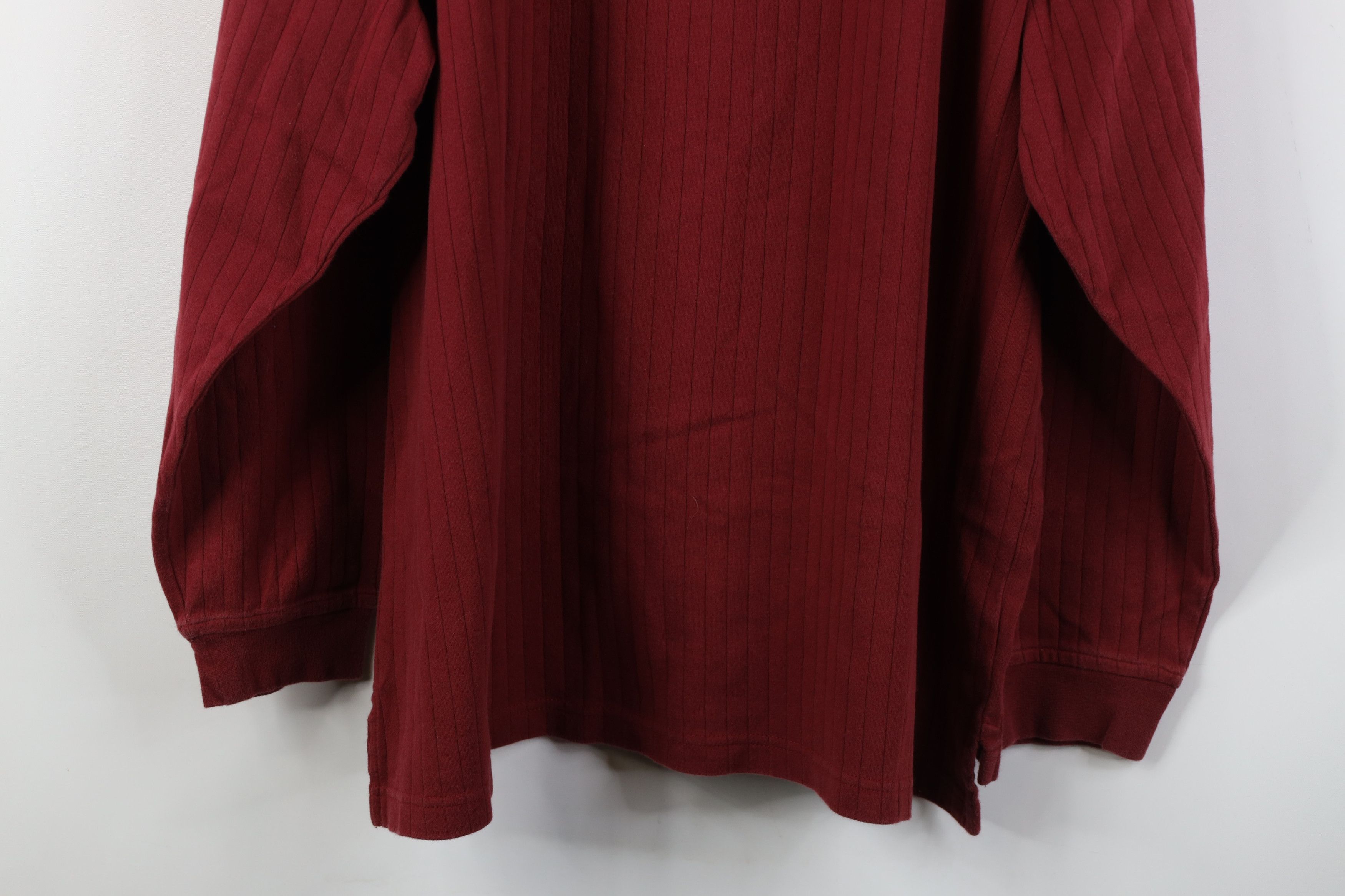 Vintage Vintage 90s Streetwear Heavy Ribbed Henley T-Shirt Red Size US XL / EU 56 / 4 - 11 Thumbnail