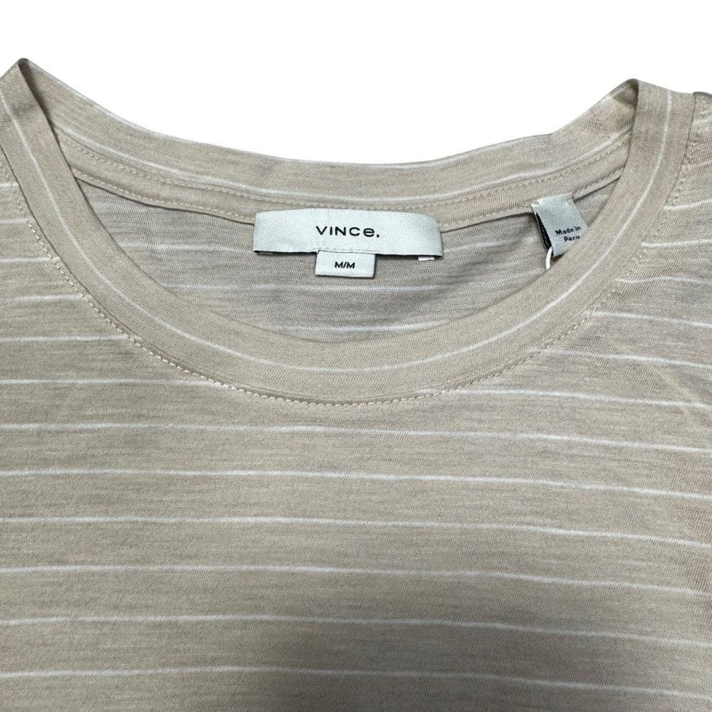 Vince NWT New $168 Vince Essential Elbow Length Sleeve Pima Cotto Size M / US 6-8 / IT 42-44 - 3 Thumbnail