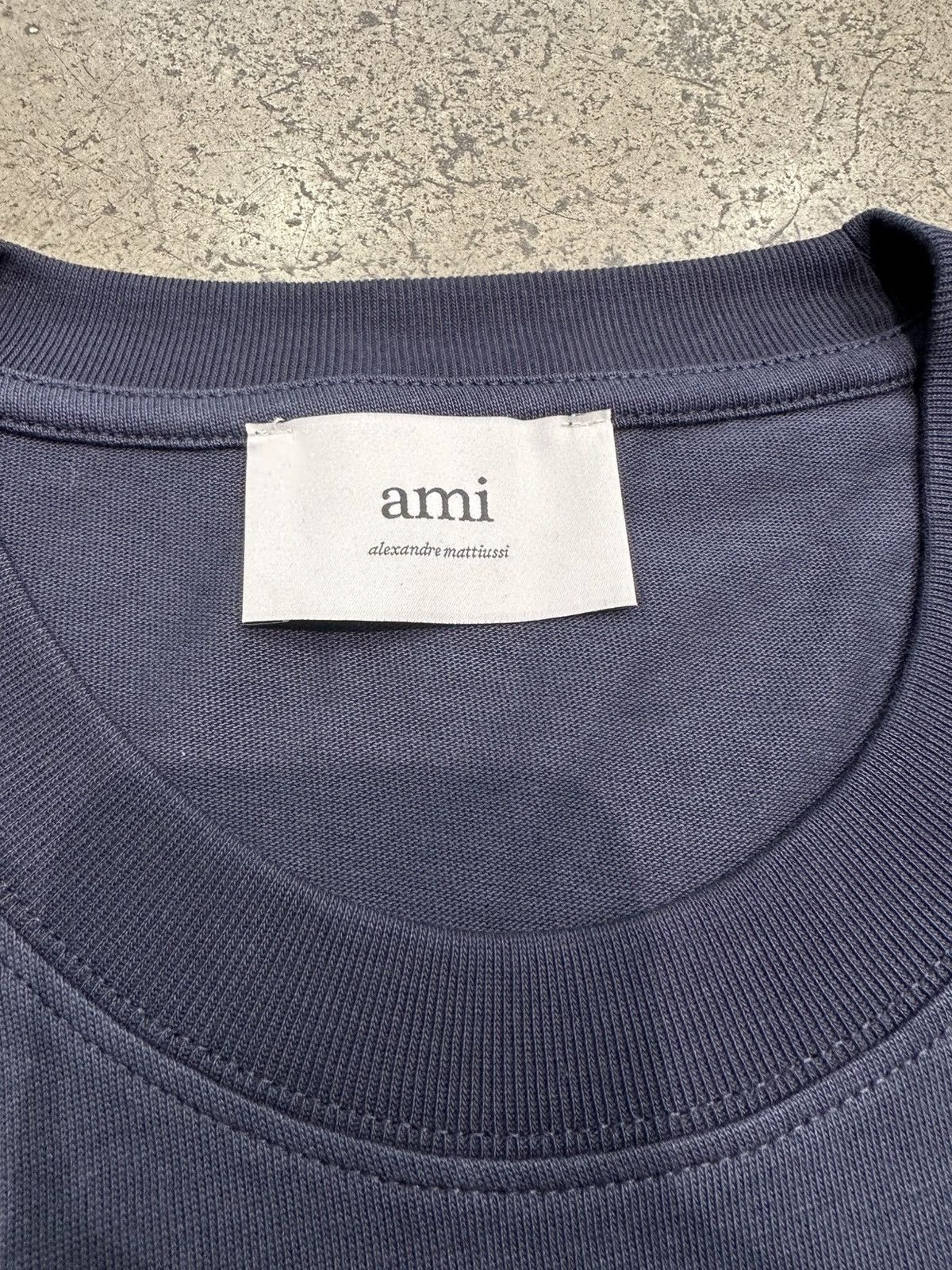 AMI AMI - Patch Tee Navy Size US L / EU 52-54 / 3 - 2 Thumbnail
