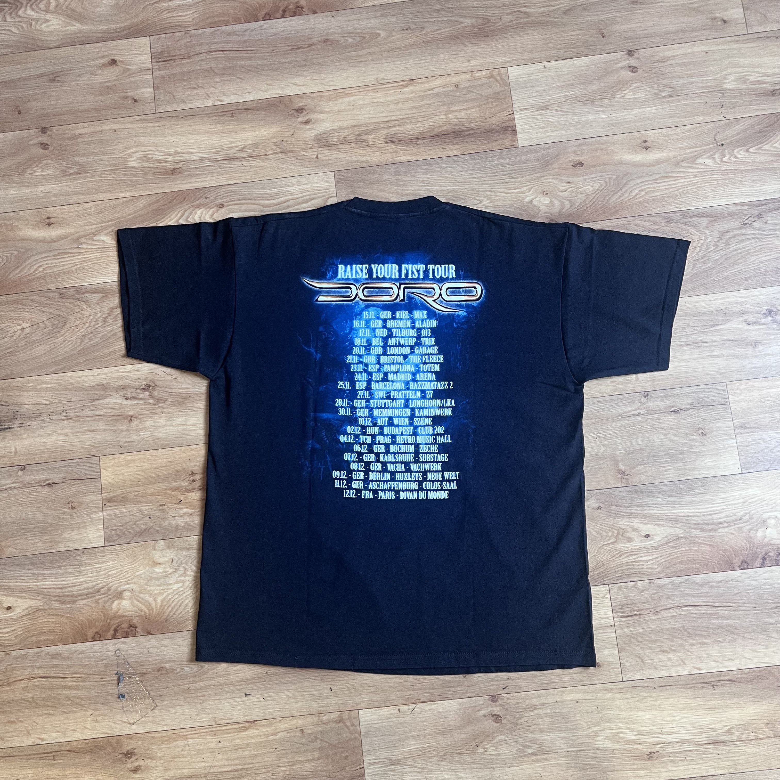Band Tees Vintage Y2K Doro Raise Your Fist Tour T-Shirt Blue Size XL Size US XXL / EU 58 / 5 - 3 Thumbnail
