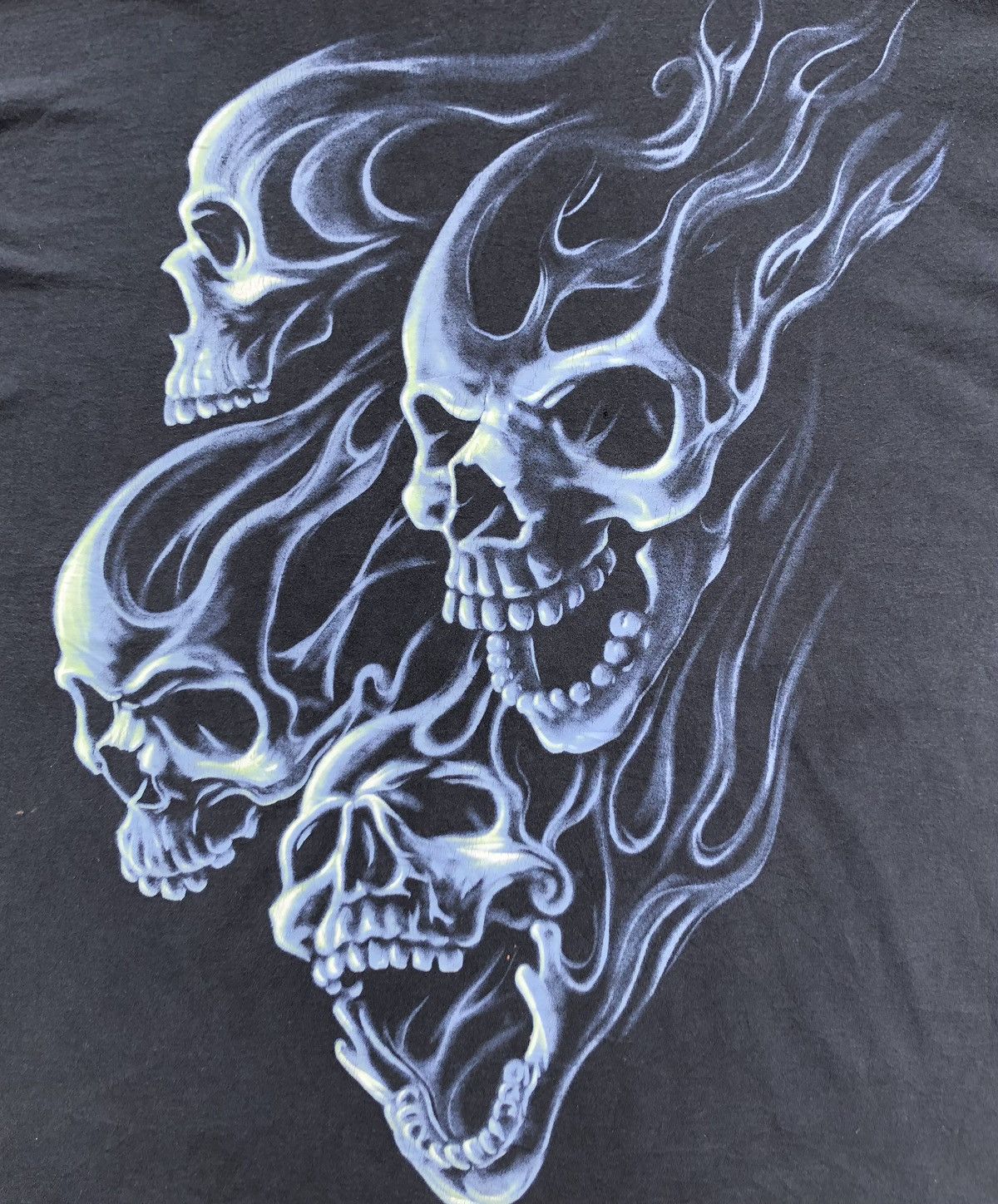 Affliction RARE🔥 Vintage Flame Skull Graphic Tee Size XL Size US XL / EU 56 / 4 - 3 Thumbnail