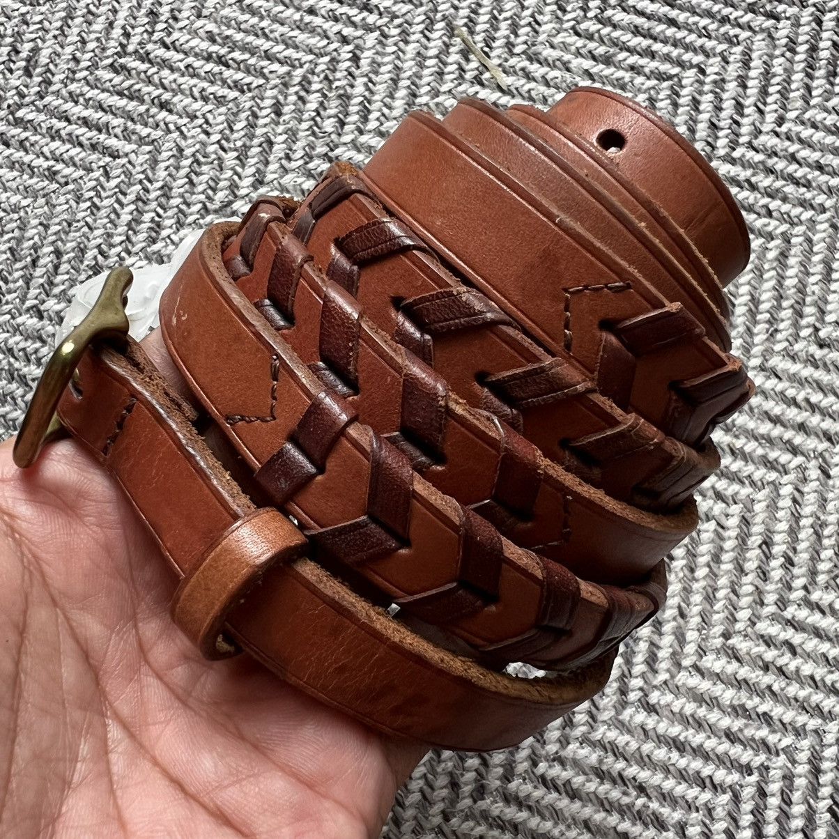 Designer × Genuine Leather × Ralph Lauren Ralph Lauren RL67 15mm Double Wrap Leather Belt W32”-W36” Size ONE SIZE - 6 Thumbnail