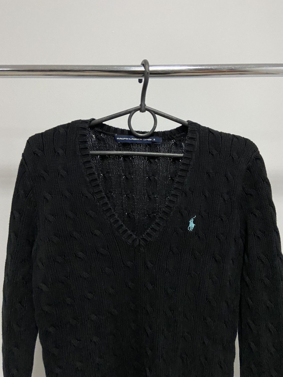 Polo Ralph Lauren × Vintage Polo Ralph Lauren sweater Knitted vintage 90s V-neck Size M / US 6-8 / IT 42-44 - 2 Thumbnail