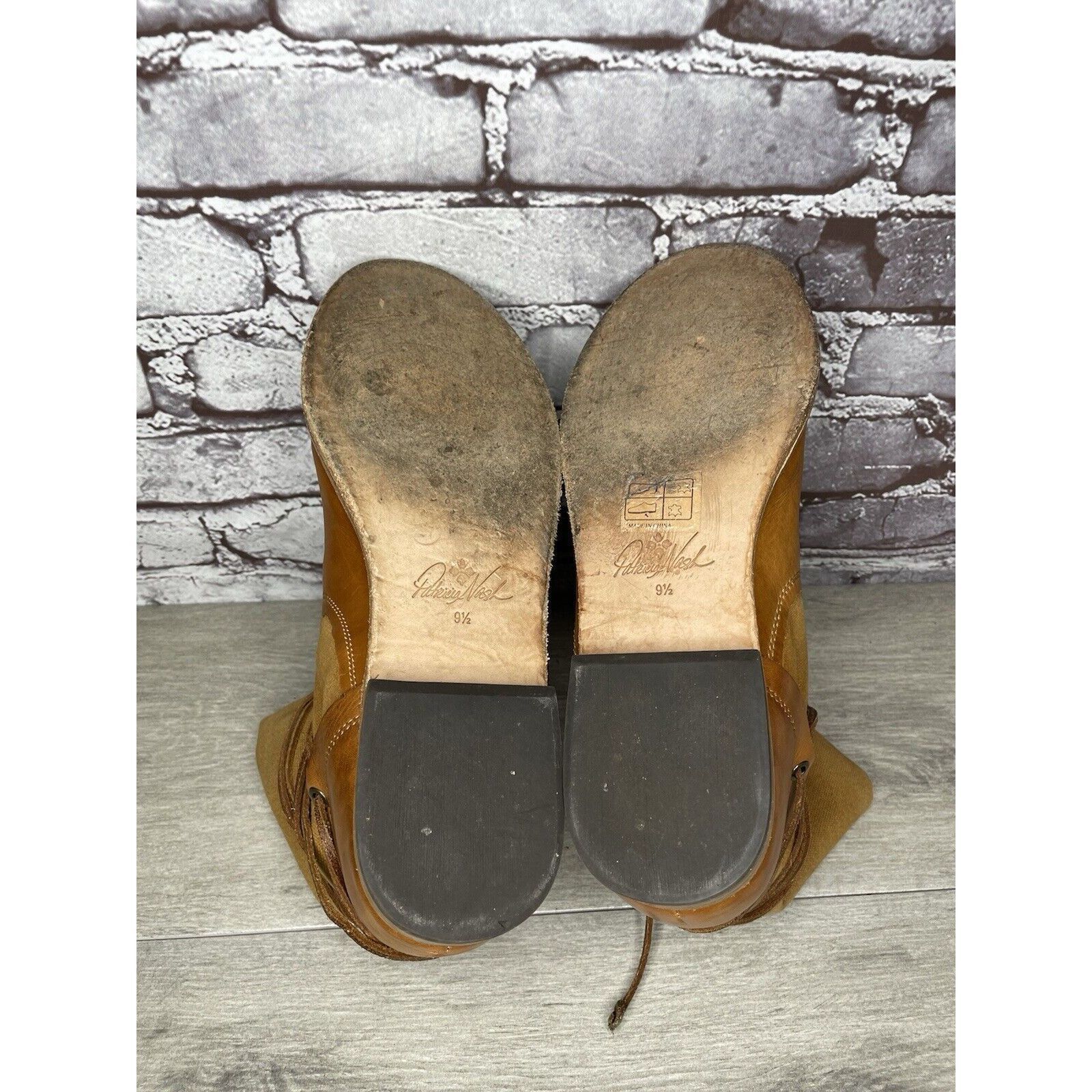 Other Patricia Nash Sabbia Brown Leather Moto Saddle Lace Boots Wo Size US 9.5 / IT 39.5 - 9 Thumbnail
