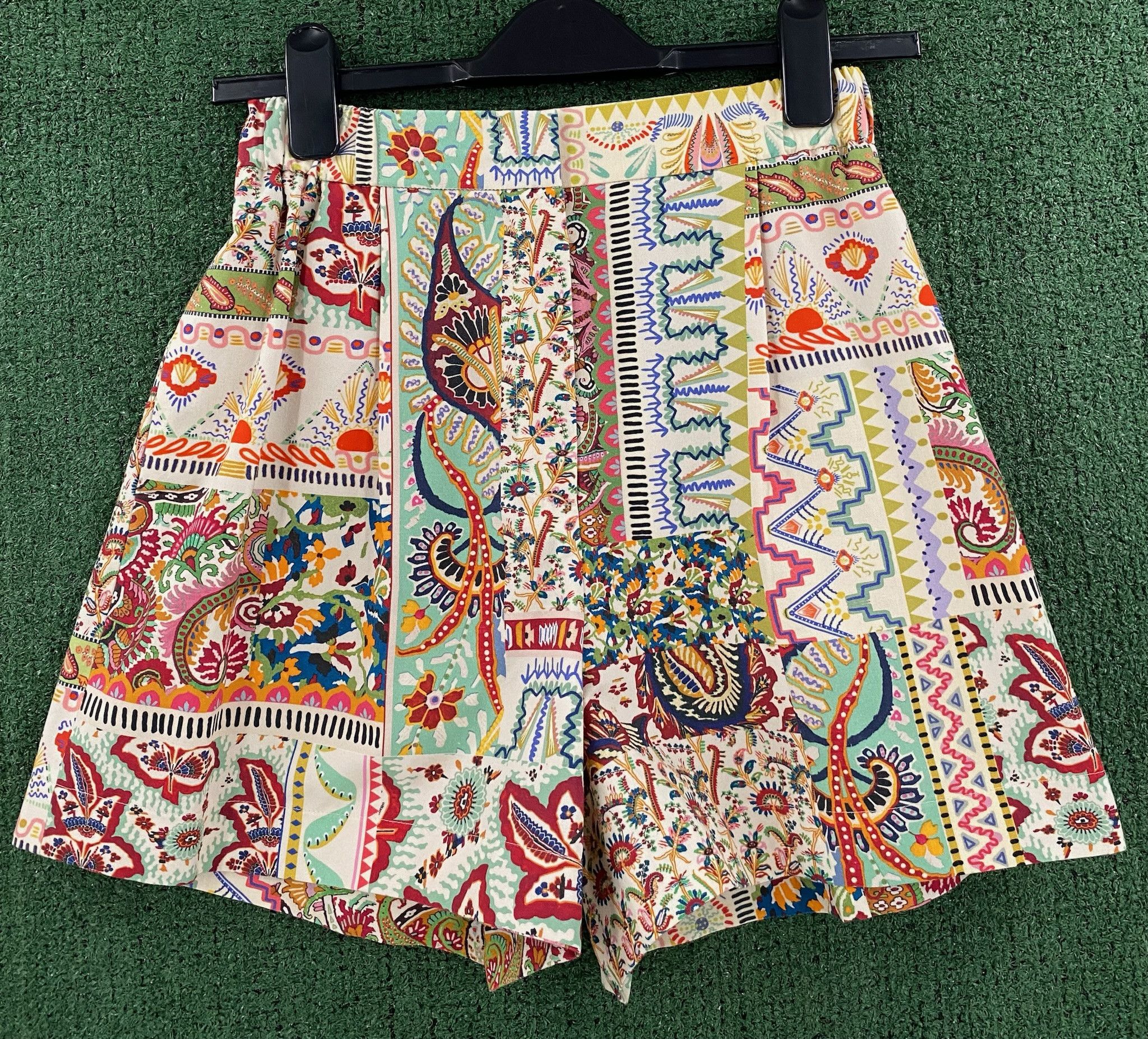 ETRO Patchwork Colorful Patterned Shorts 28” Waist