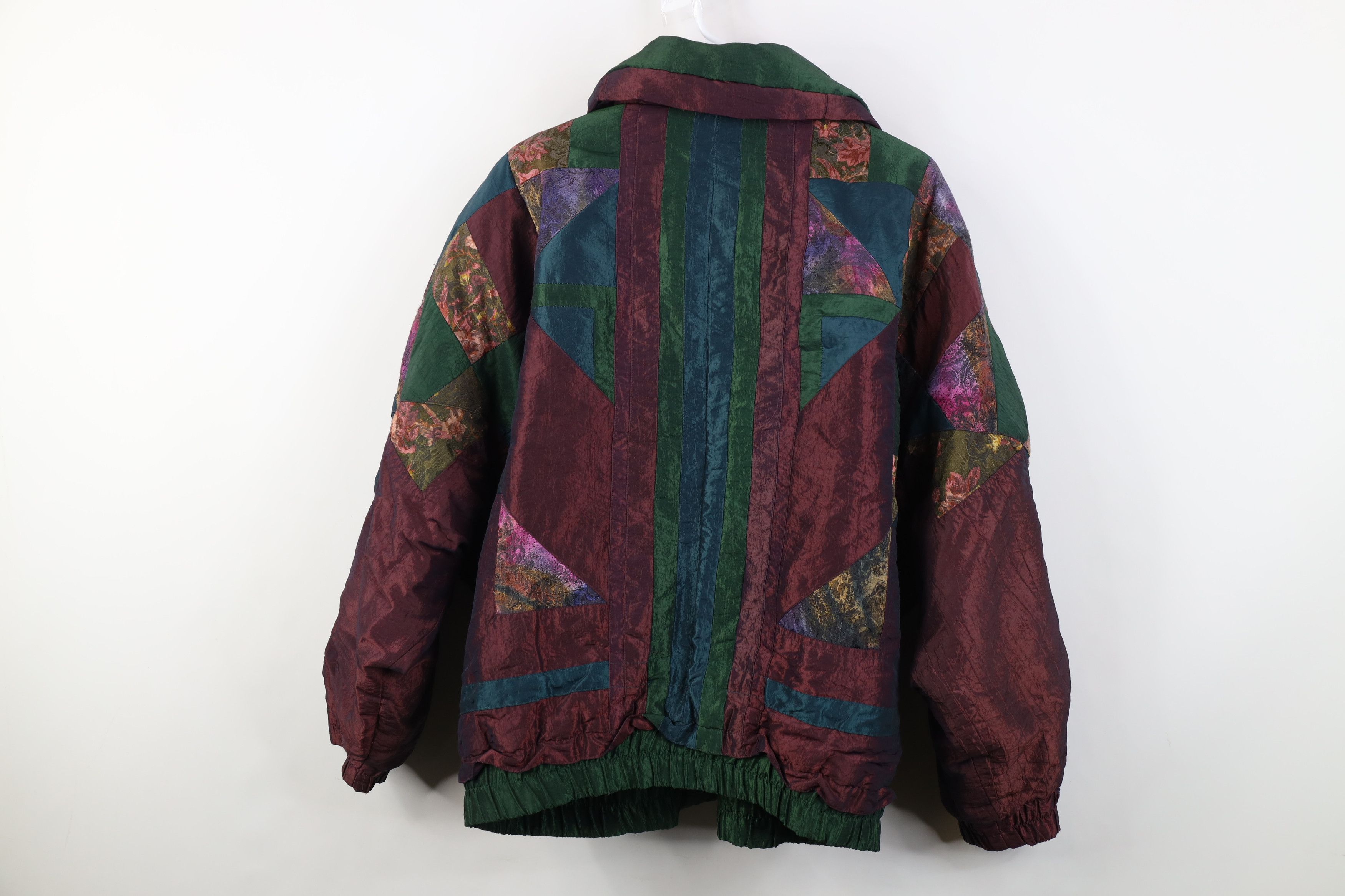 Vintage Vintage 90s Streetwear Patchwork Flower Bomber Jacket Size L / US 10 / IT 46 - 13 Thumbnail