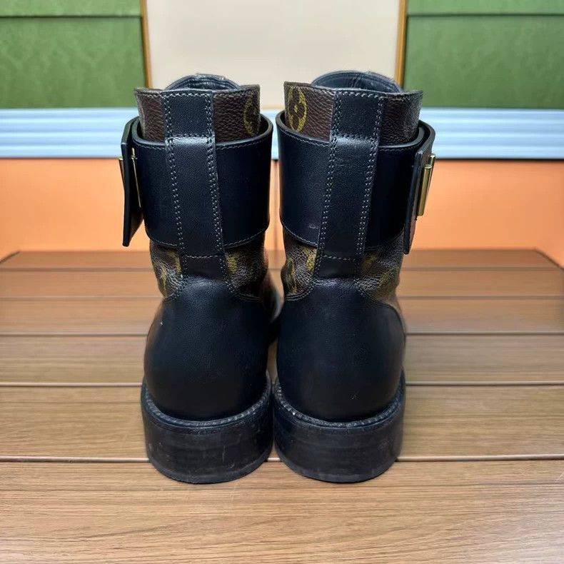 Louis Vuitton Louis Vuitton Martin Boots with Monogram Print -2505 Size US 5 / IT 35 - 4 Thumbnail