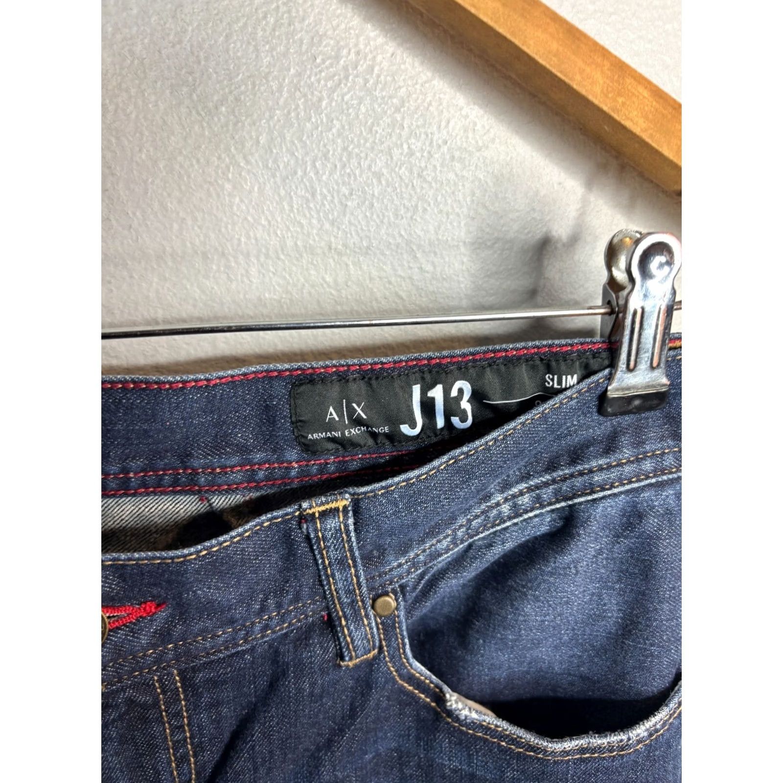 Armani Exchange Armani Exchange Jeans Men’s J13 Slim Denim Indigo Blue 31 5854 Slim Fit City Logo USA Size US 31 - 4 Thumbnail