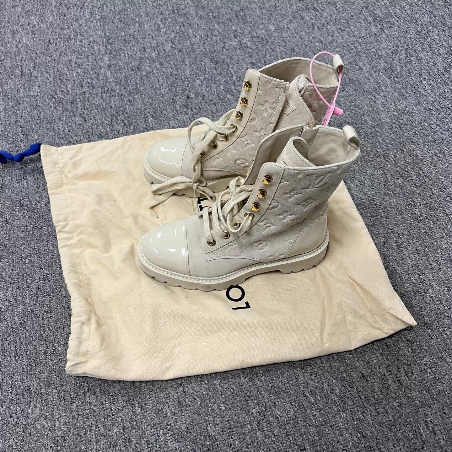 Louis Vuitton Louis Vuitton Territory Cream Monogram Women's Martin Boot Size US 5.5 / IT 35.5 - 2 Thumbnail