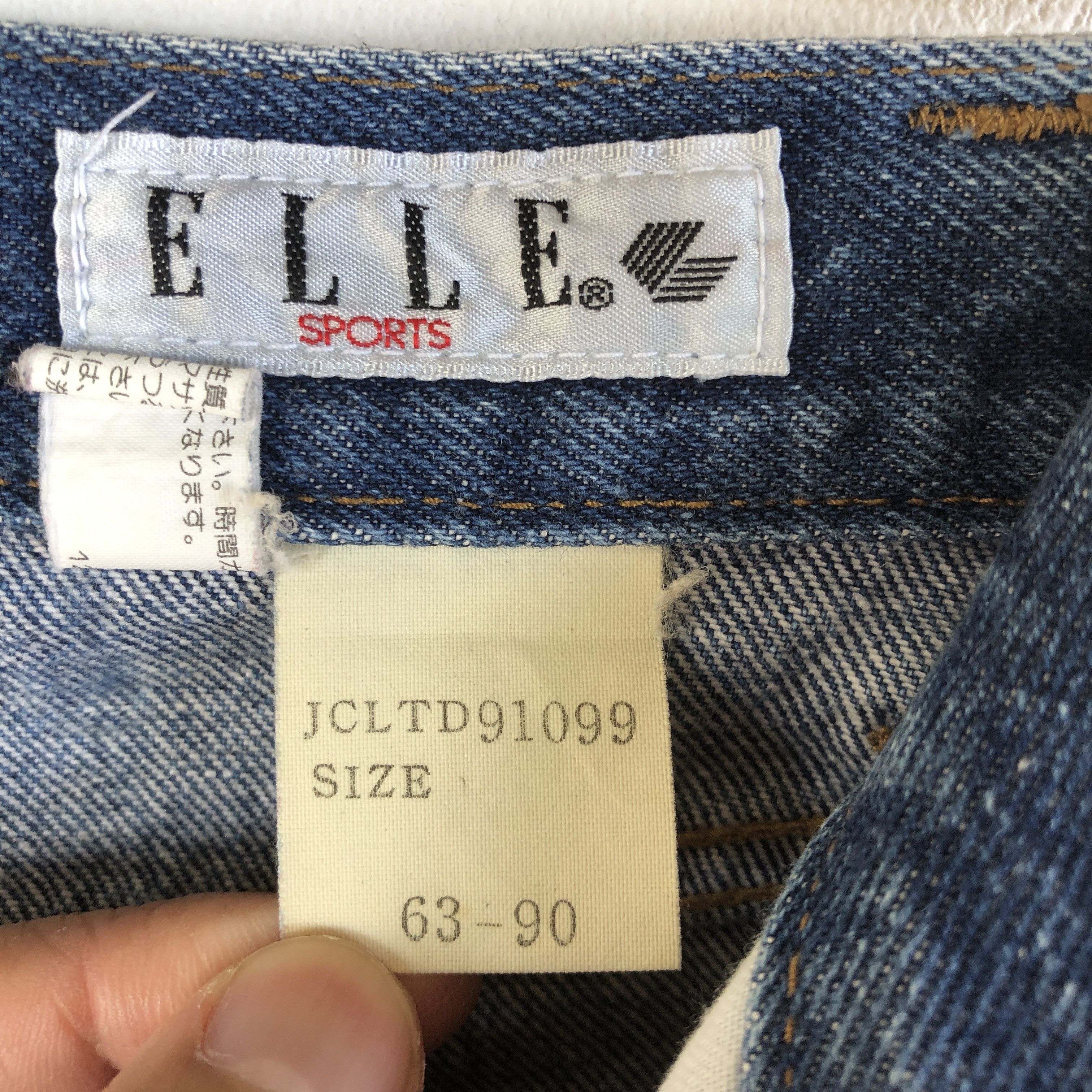 Japanese Brand Vintage 90s Elle Faded Jeans Elle Tapered Denim Size 22" - 6 Thumbnail