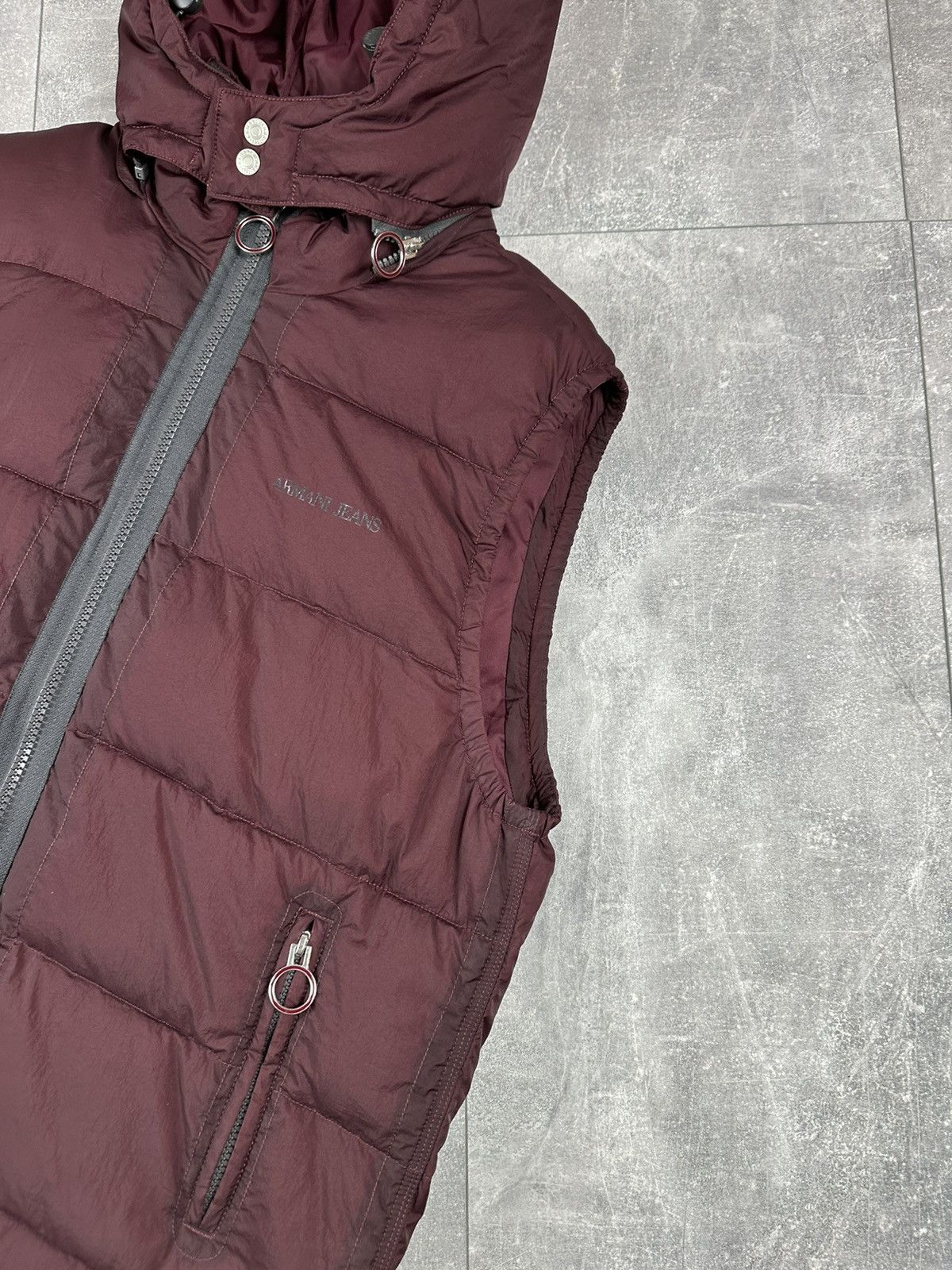 Emporio Armani Armani Jeans Luxury Burgundy Light Vest Size US L / EU 52-54 / 3 - 6 Thumbnail