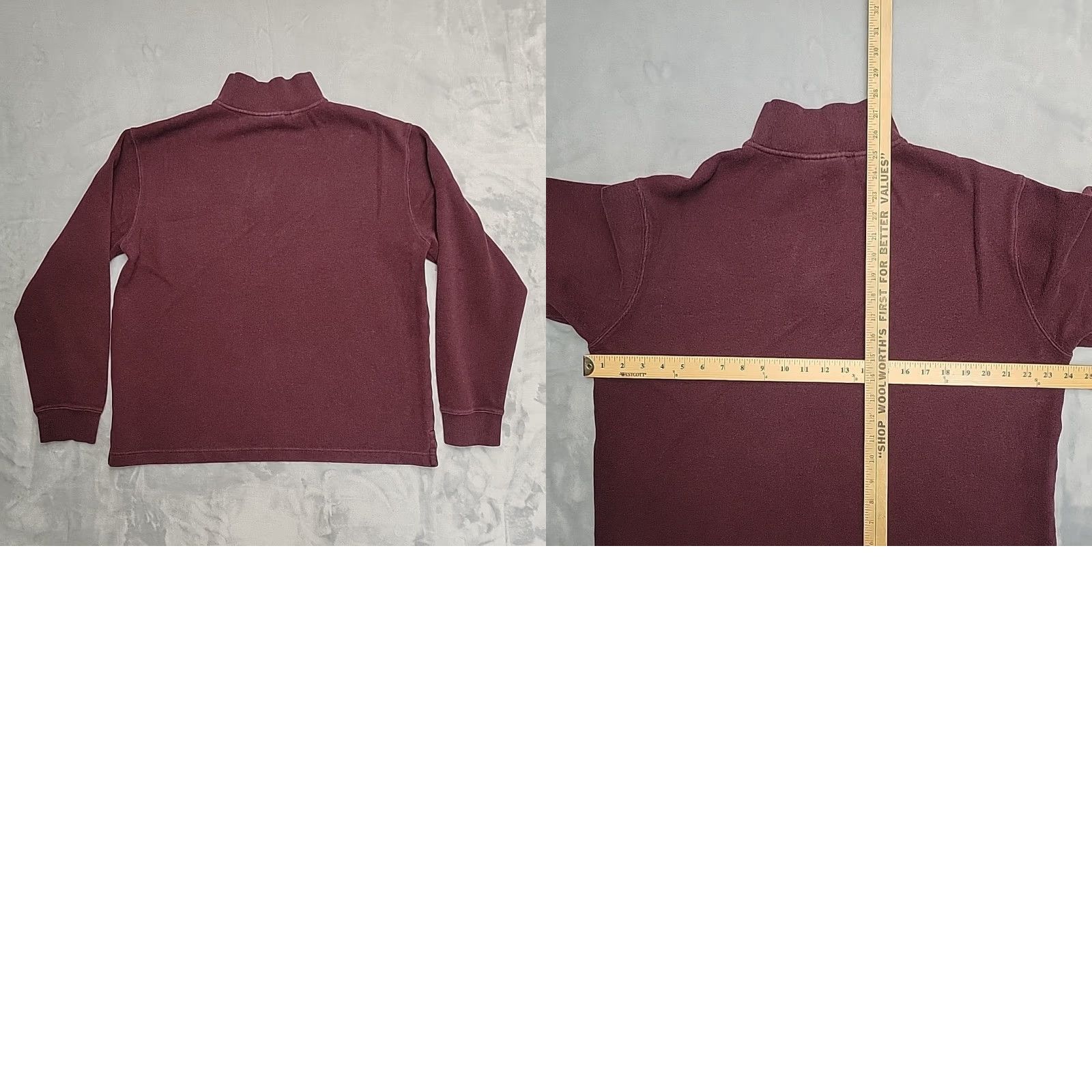 Rodd & Gunn Rodd & Gunn Sweater Mens Lare Maroon 1005 Cotton Long Sleeve 1/4 Zip Pullover Size US L / EU 52-54 / 3 - 8 Thumbnail