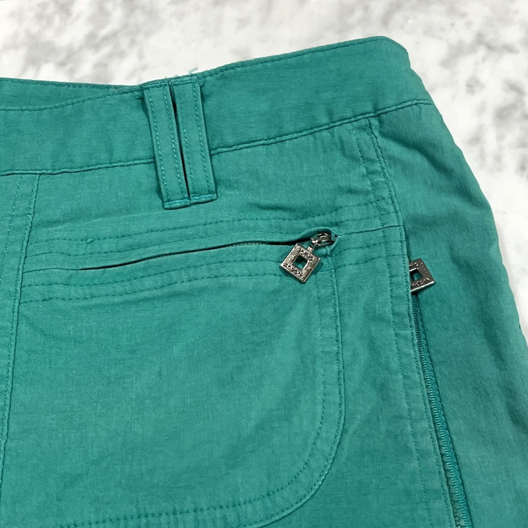 Vintage VINTAGE: No Jamie Sadock Stretch Shorts Women 14 Green Golf Pickleball Pockets Designer Shirt? Size 36" / US 14 / IT 50 - 7 Thumbnail