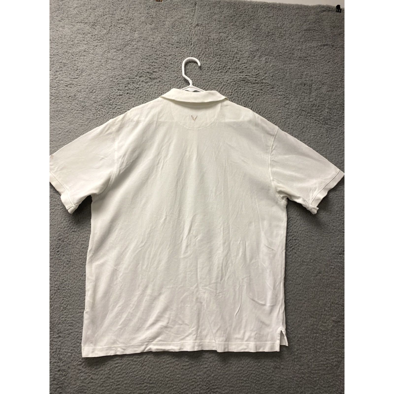 Callaway Callaway Polo Shirt Mens XXL White Golf 100-24 / Regular Short Sleeve Polo Knit Cotton Blend Button Logo Swoosh Striped All Seasons Pattern Size US XXL / EU 58 / 5 - 6 Thumbnail