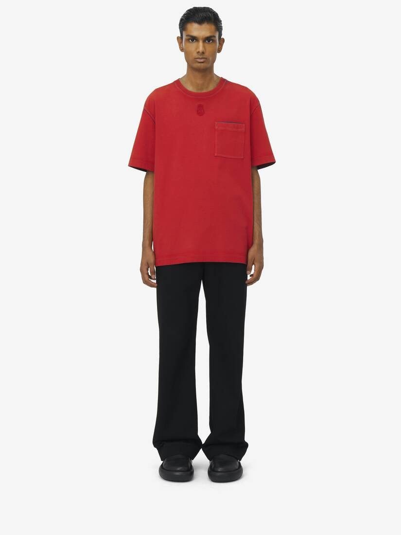 Alexander McQueen o1srvl11e0226 Skull T-Shirt In Rust Size US M / EU 48-50 / 2 - 2 Thumbnail