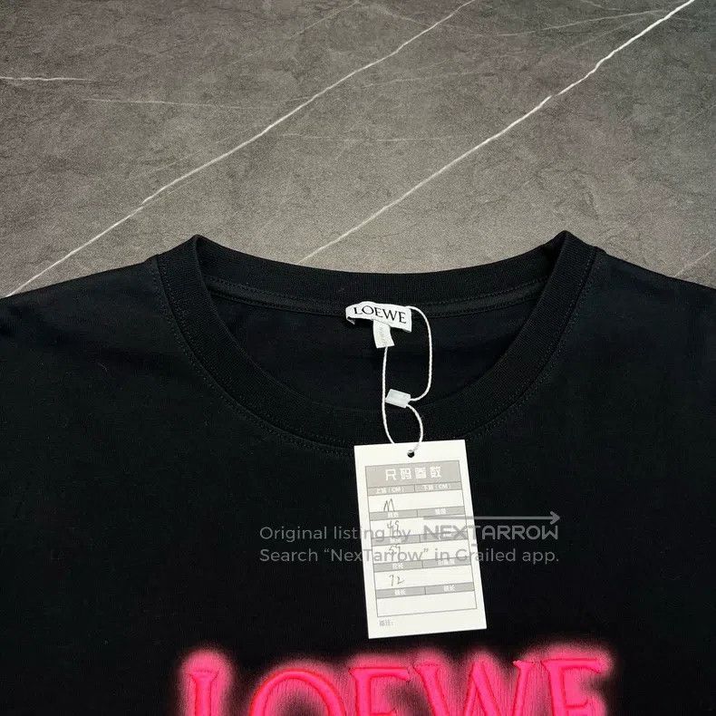 Loewe Loewe Fluorescent Pink Embroidered Logo Short Sleeve Size M / US 6-8 / IT 42-44 - 4 Thumbnail