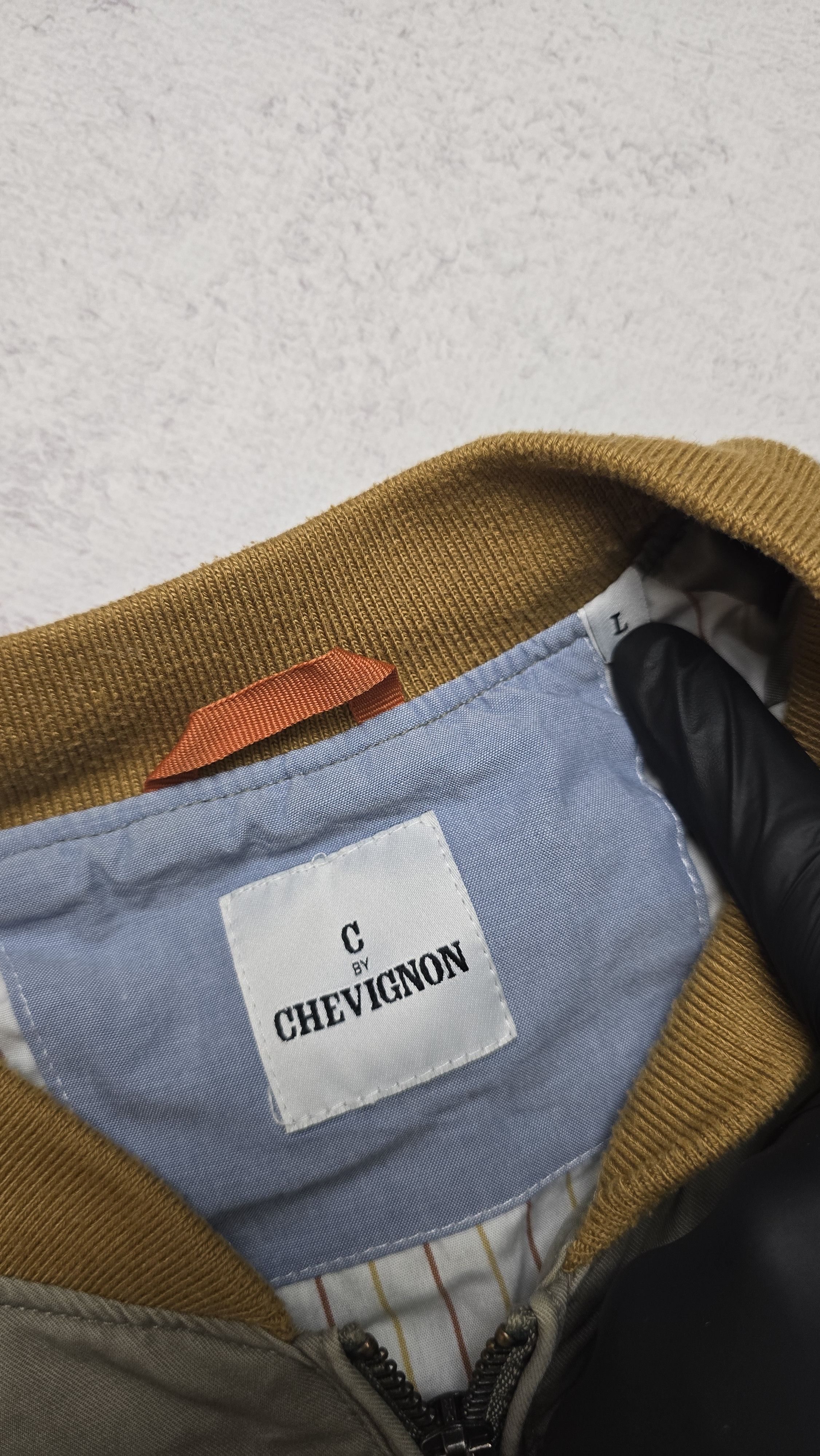Chevignon Chevignon Denim Vintage BOMBER Jacket Beige Casual Size US L / EU 52-54 / 3 - 17 Thumbnail