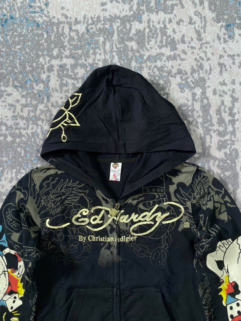 Ed Hardy Ed hardy hoodie print Iswn retro punk style Size US S / EU 44-46 / 1 - 6 Thumbnail