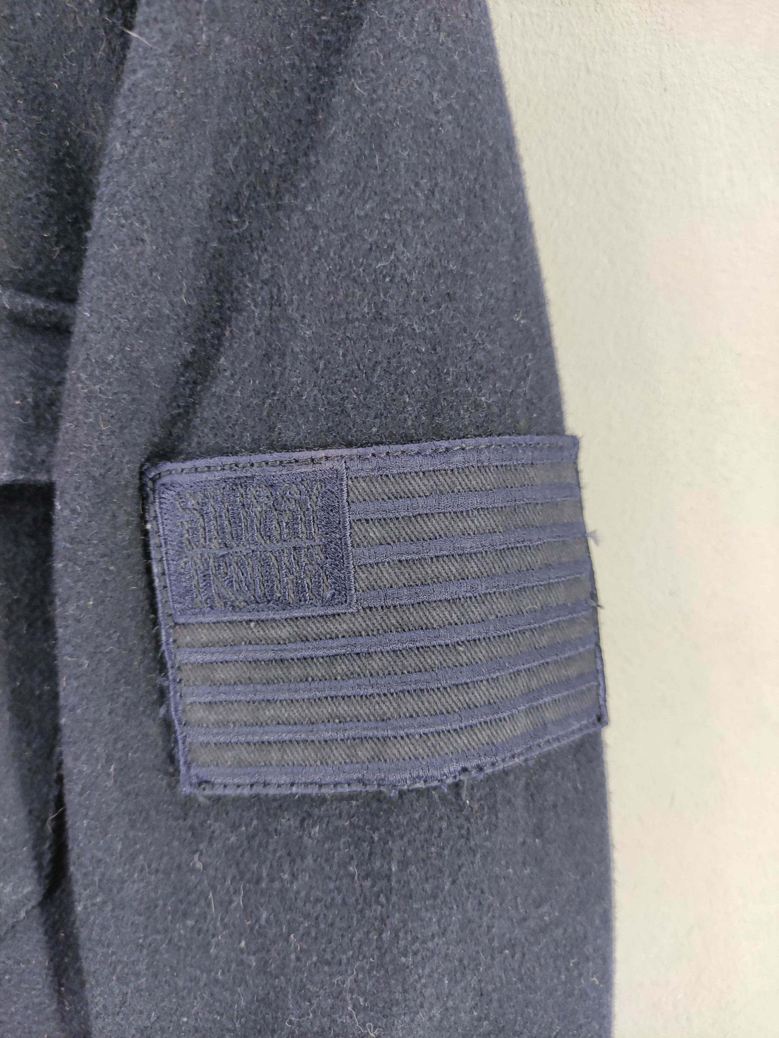Stussy Vintage Stussy Flag On Sleeve Wool Shirt Jacket Button Up Size US M / EU 48-50 / 2 - 2 Thumbnail