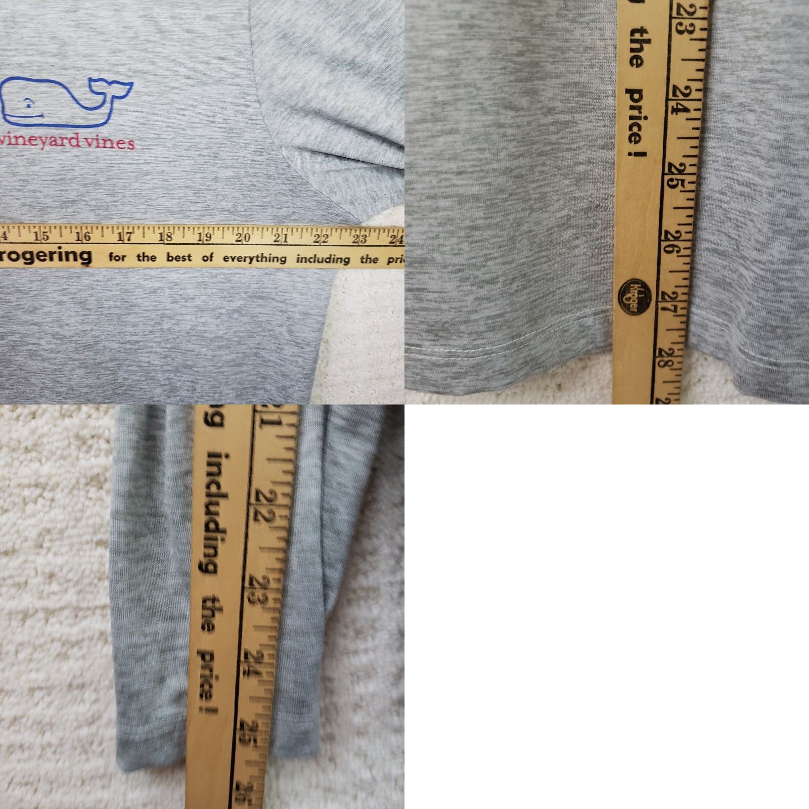 Vineyard Vines Vineyard Vines Men's M Gray Whale Logo Long Sleeve Tee Stretchy Polyester Spandex Shirt Size US M / EU 48-50 / 2 - 9 Thumbnail