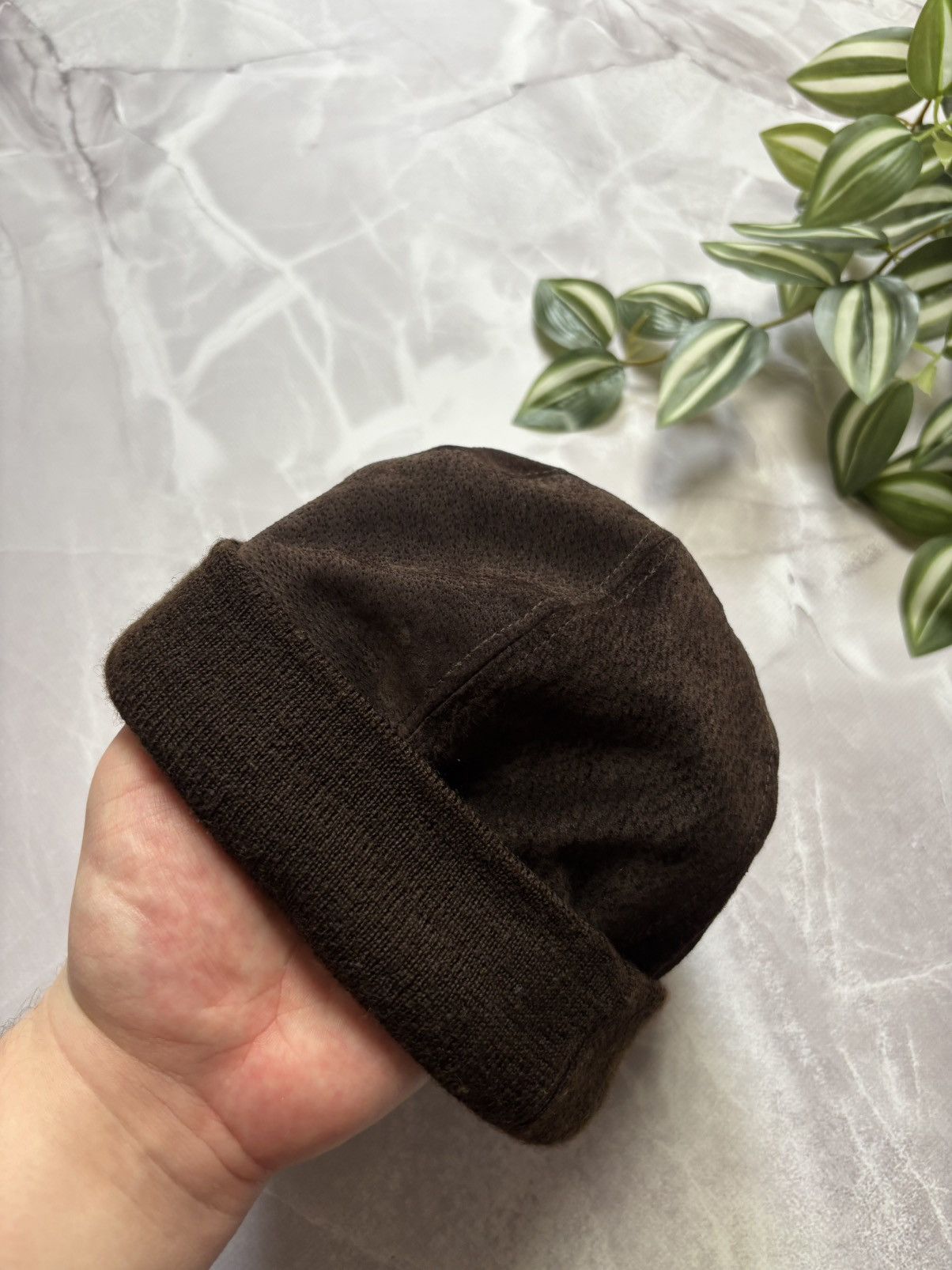 Other Mens Leather Docker Hat Brimless Sailor Rolled Cuff L/XL Size ONE SIZE - 3 Thumbnail