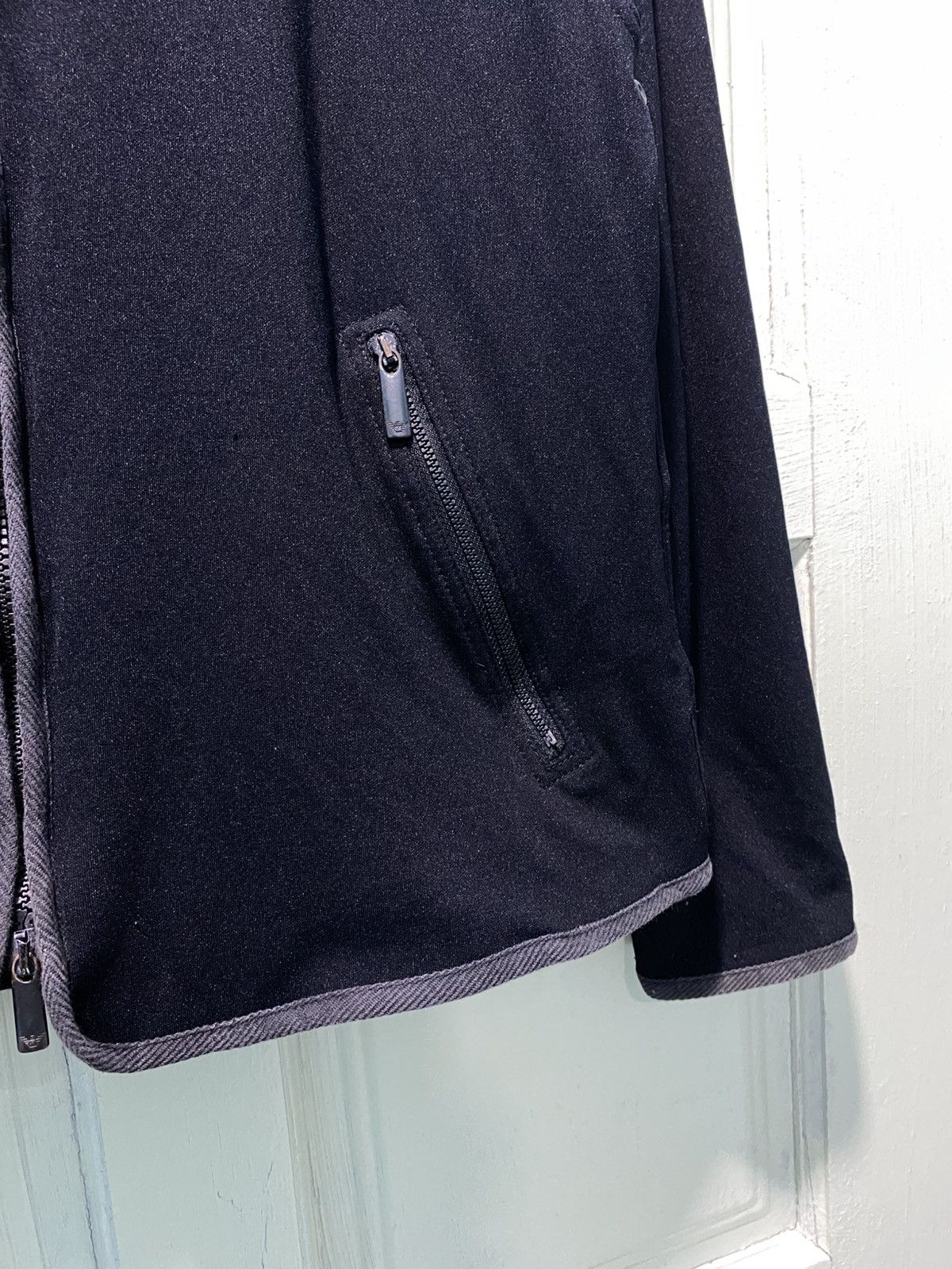 Emporio Armani Emporio Armani Hooded Zip Jacket Wool Knit Minimalist Style Size US S / EU 44-46 / 1 - 6 Thumbnail