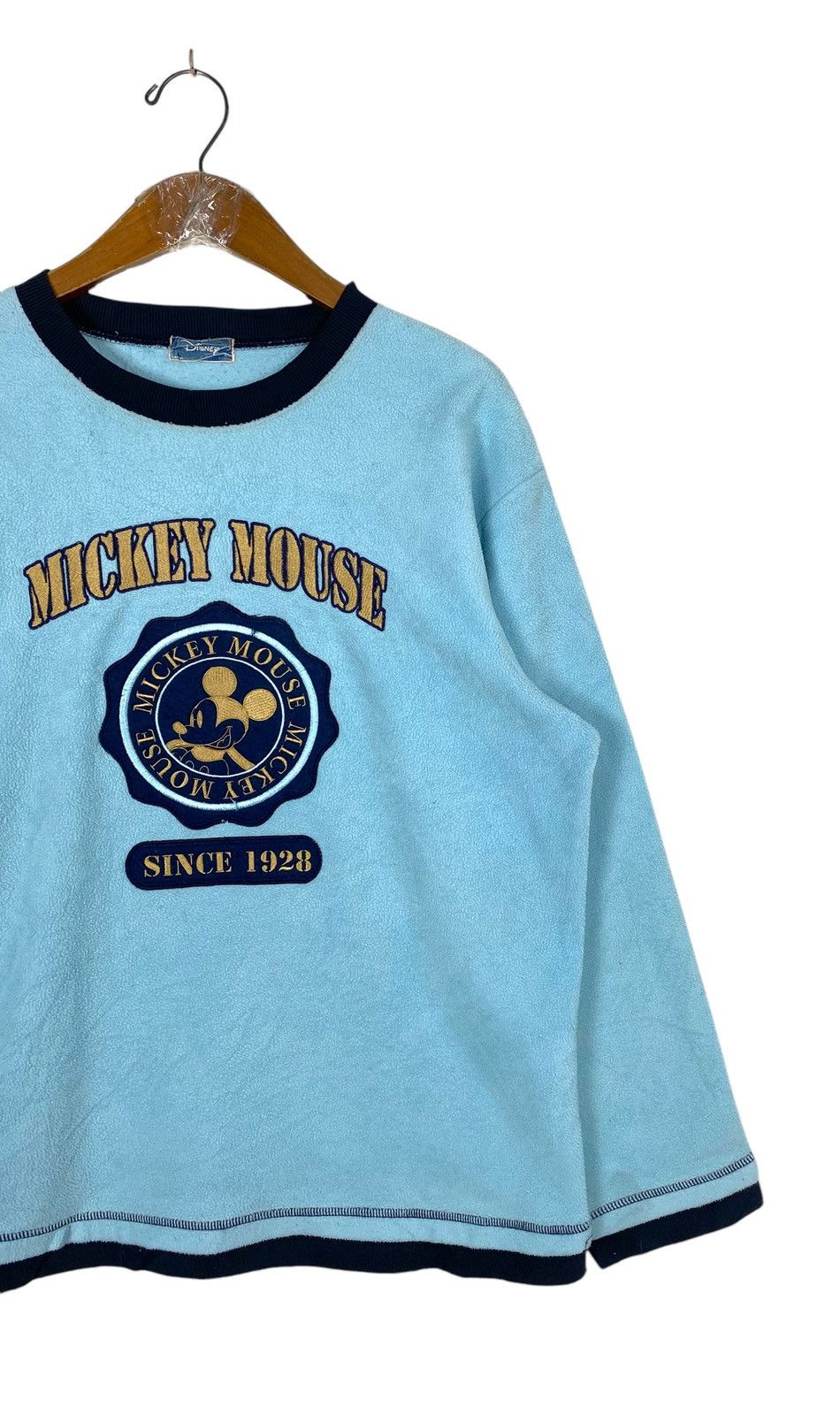 Disney Rare‼️ Disney Mickey Mouse Fleece Embroidery Big Logo Size US S / EU 44-46 / 1 - 3 Thumbnail