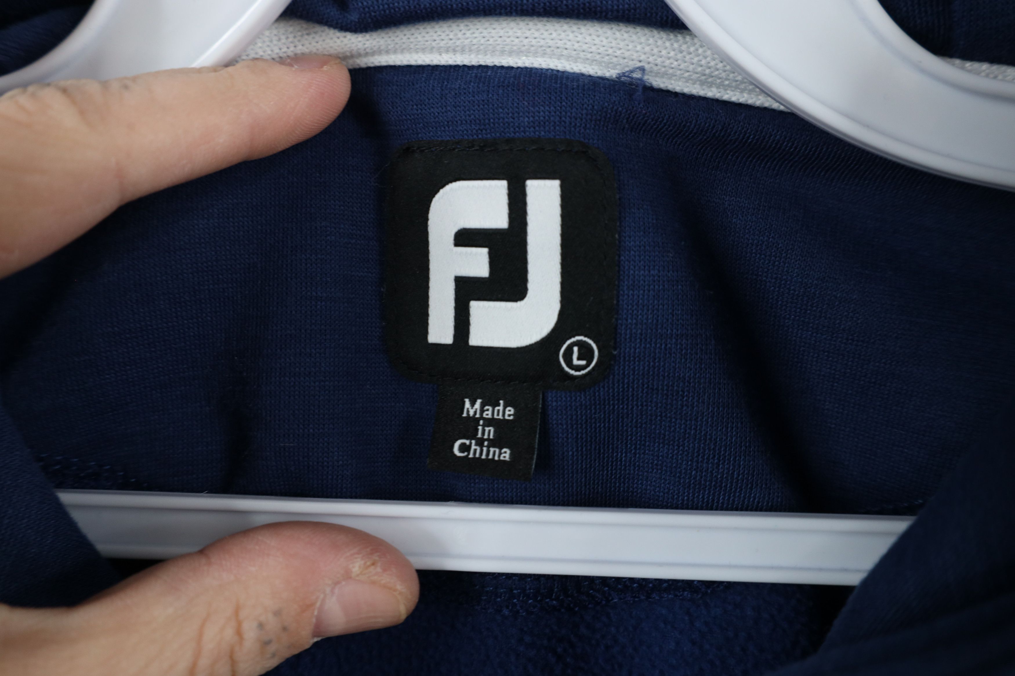 Footjoy × Vintage FootJoy Golf Soft Touch Henley Hoodie Sweatshirt Blue Size US L / EU 52-54 / 3 - 8 Thumbnail