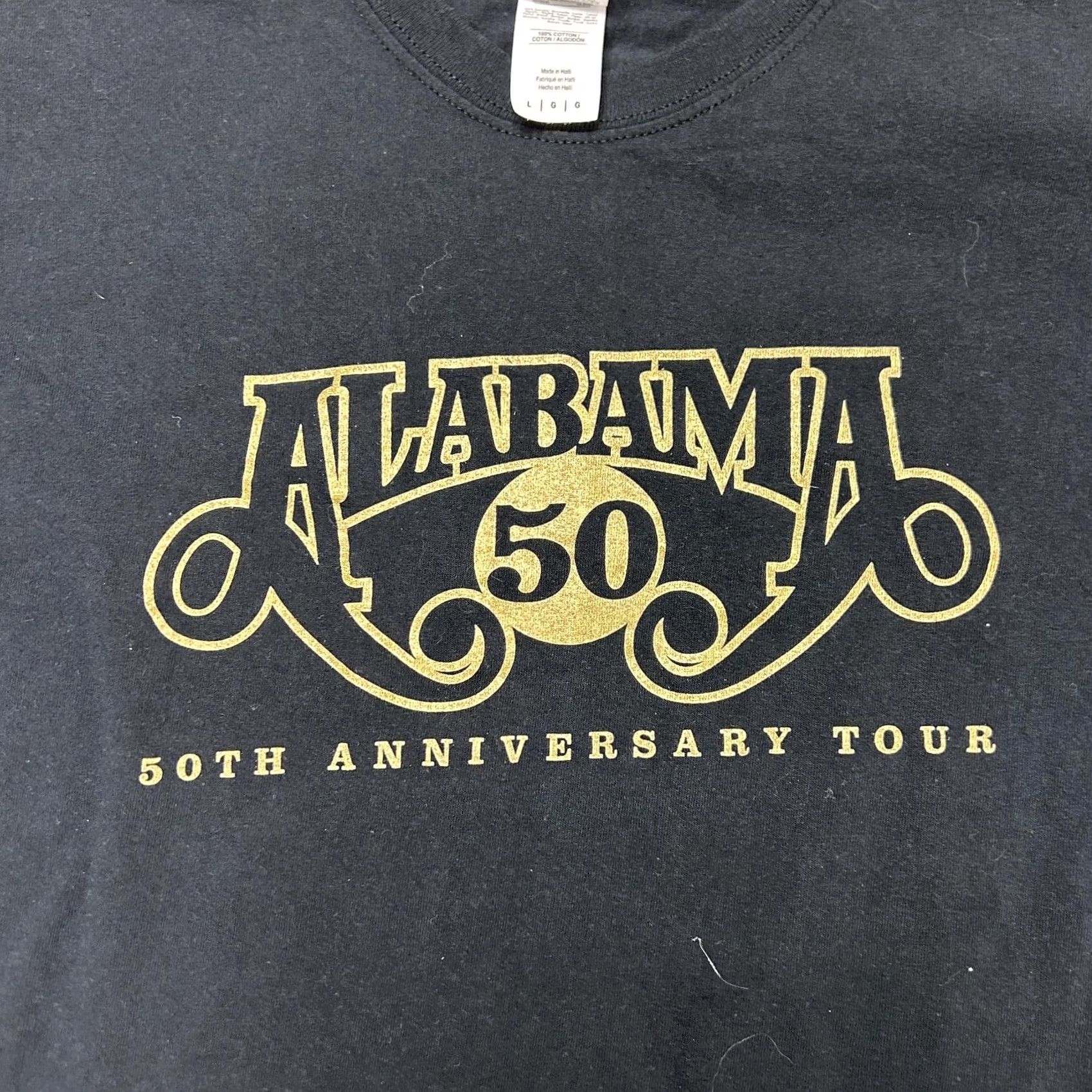 Gildan VINTAGE Alabama Gildan Shirt Mens L Black 50th Anniversary Tour 2019 Tee T-Shirt Size US L / EU 52-54 / 3 - 3 Thumbnail