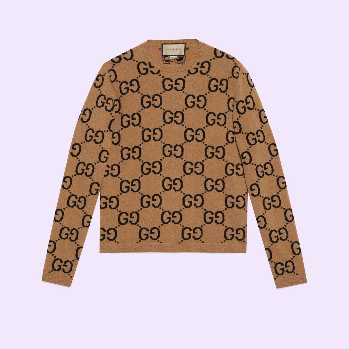 Gucci o1s1wg110725 GG Wool Jacquard Sweater in Brown Size US XXL / EU 58 / 5 - 1 Preview