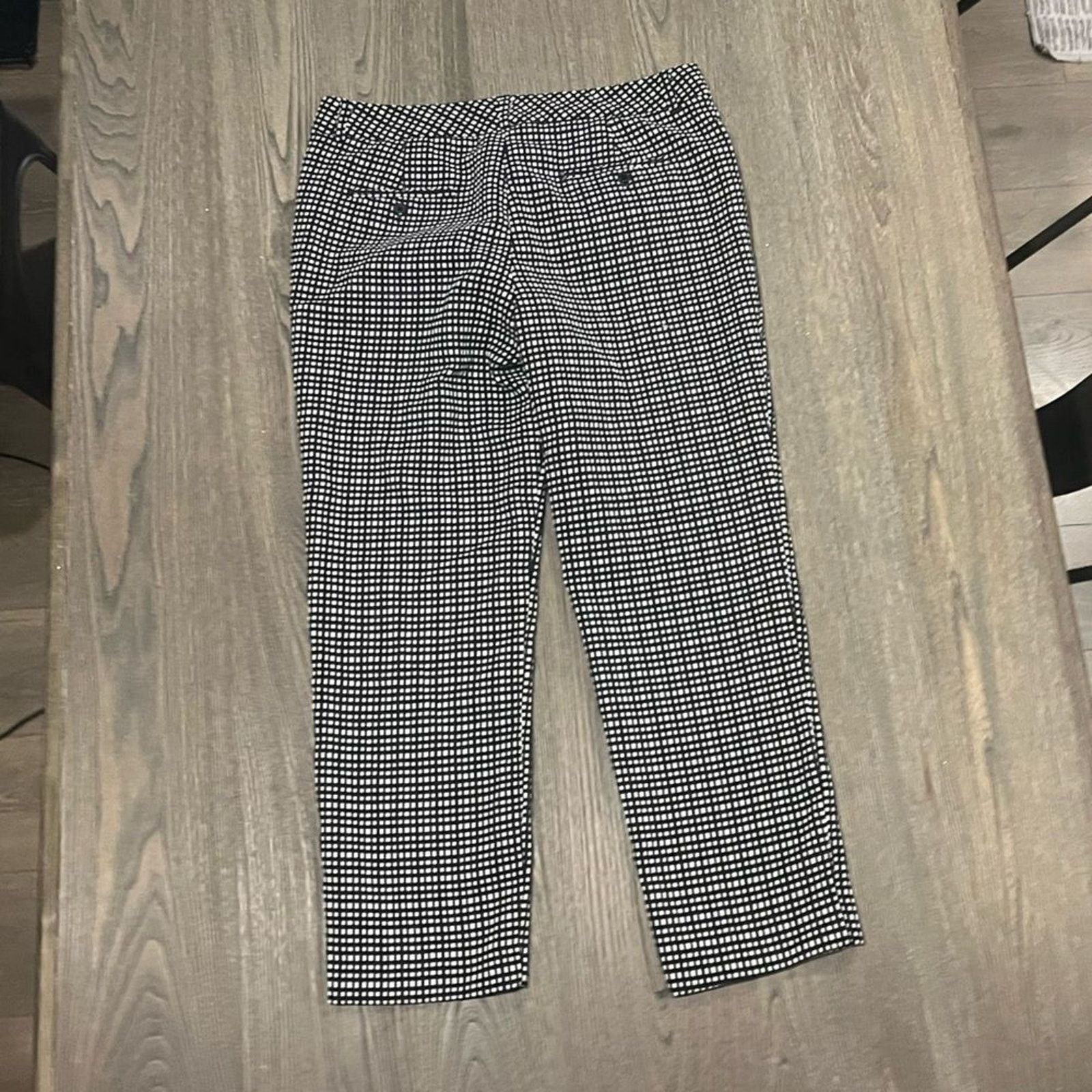 Vintage Valerie Stevens Black White Windowpane Capri Pants Size 10 Size 32" / US 10 / IT 46 - 6 Thumbnail