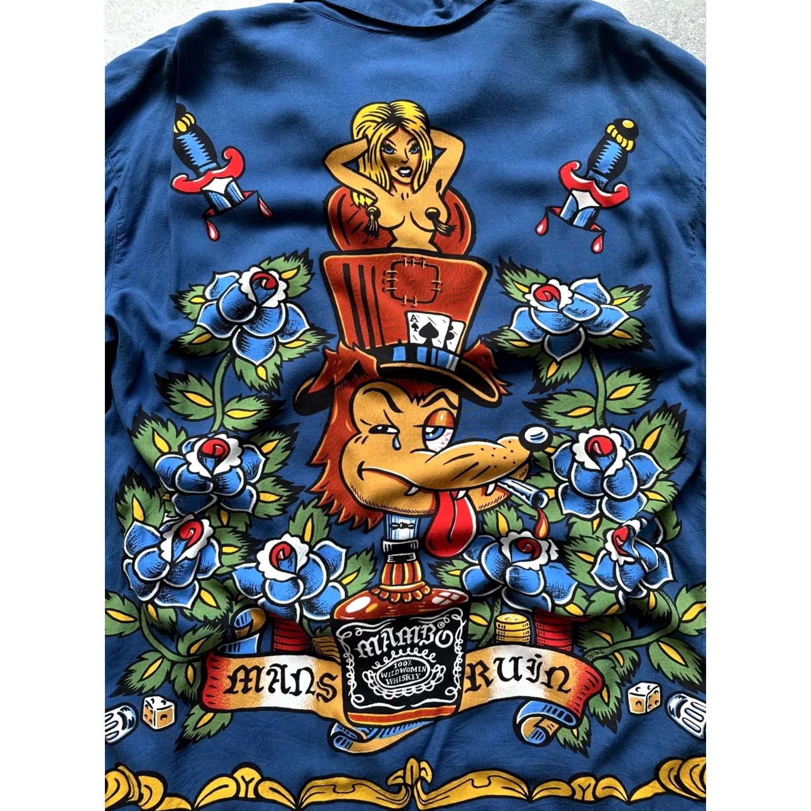 Mambo VINTAGE Mambo Shirt Men’s Size M Blue Button-Up Short Sleeve Crew Neck Cotton ru in 2001 Men’s M Blue Shirt Size US M / EU 48-50 / 2 - 6 Thumbnail