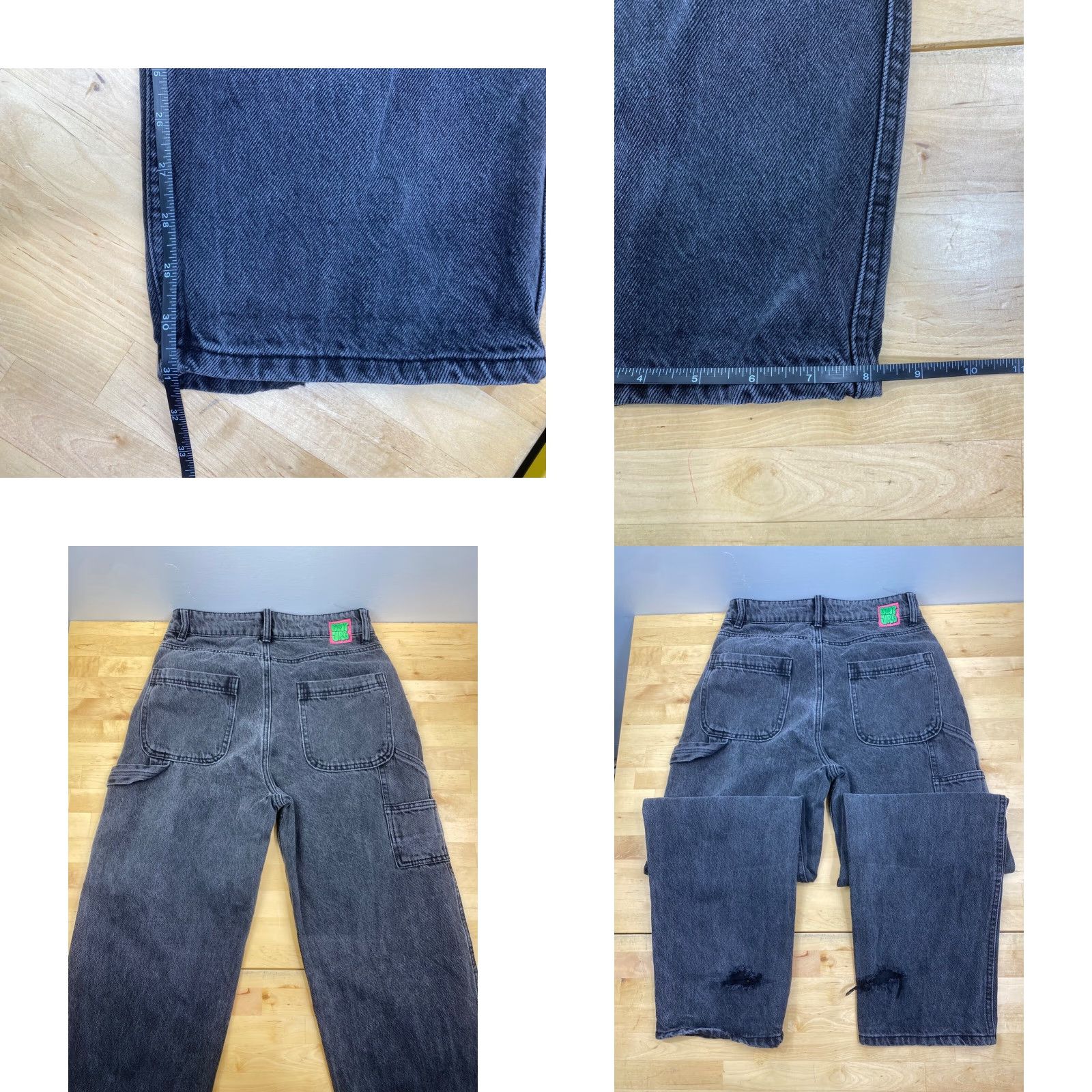 Empyre Empyre Denim Jeans Black Distressed Tapered Size 7 Women Size 28" / US 6 / IT 42 - 8 Thumbnail
