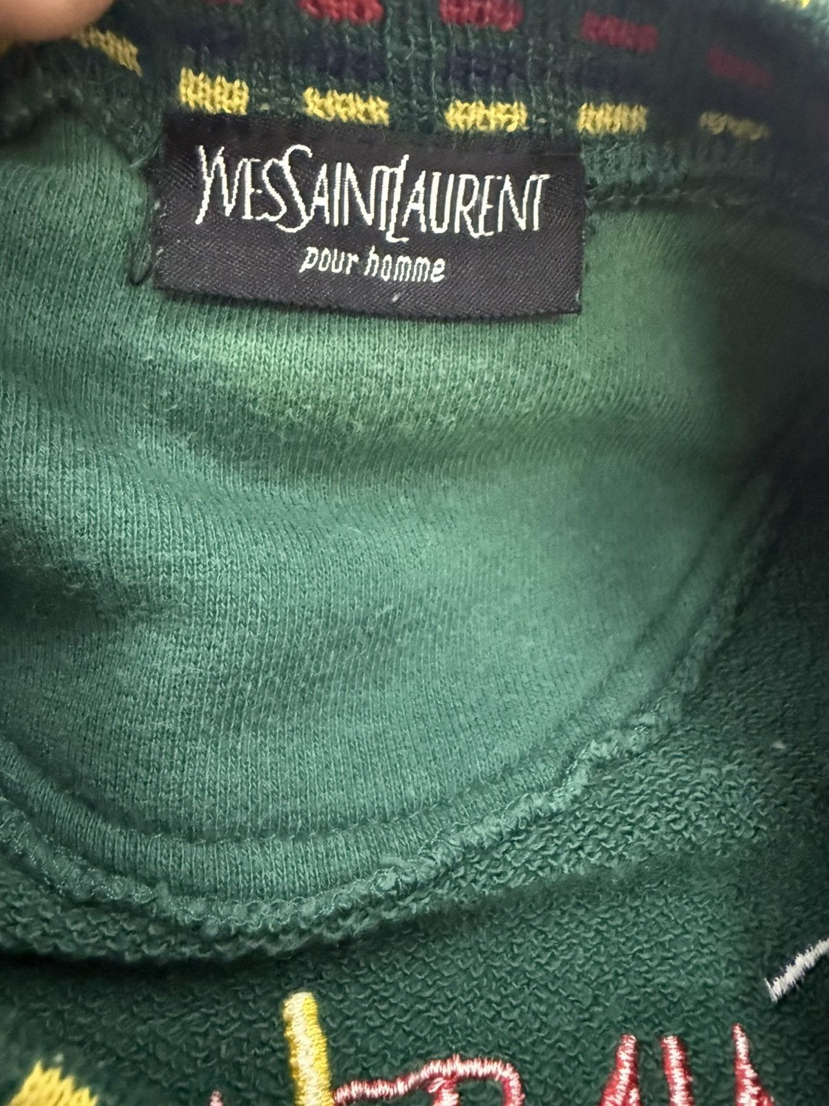 Yves Saint Laurent YvesSaintLaurent Embroided Spellout Logo Sunfaded Sweatshirt Size US M / EU 48-50 / 2 - 8 Thumbnail