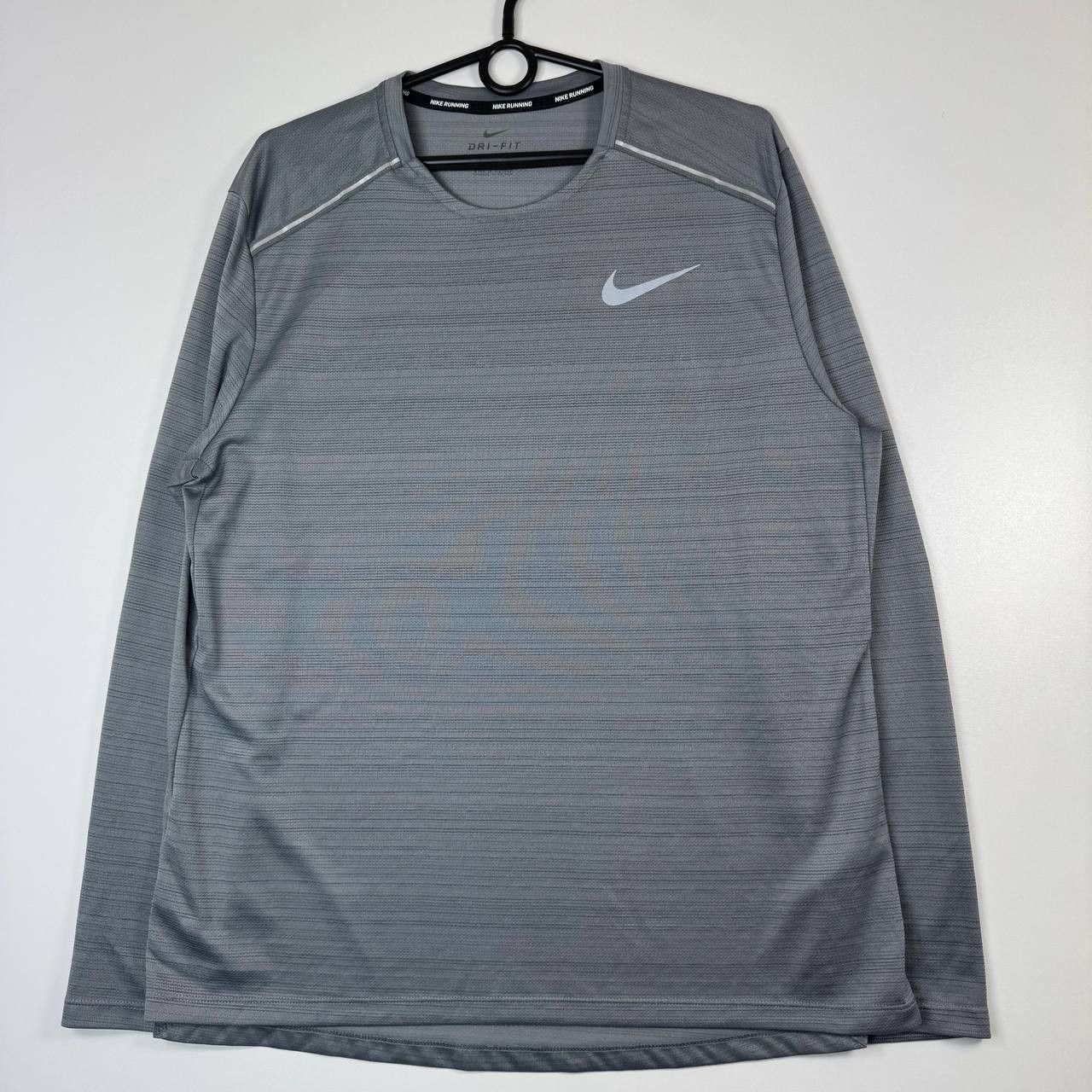 Nike Nike Dri-FIT Running Long Sleeve Grey Shirt Men’s Athletic L Size US L / EU 52-54 / 3 - 1 Thumbnail