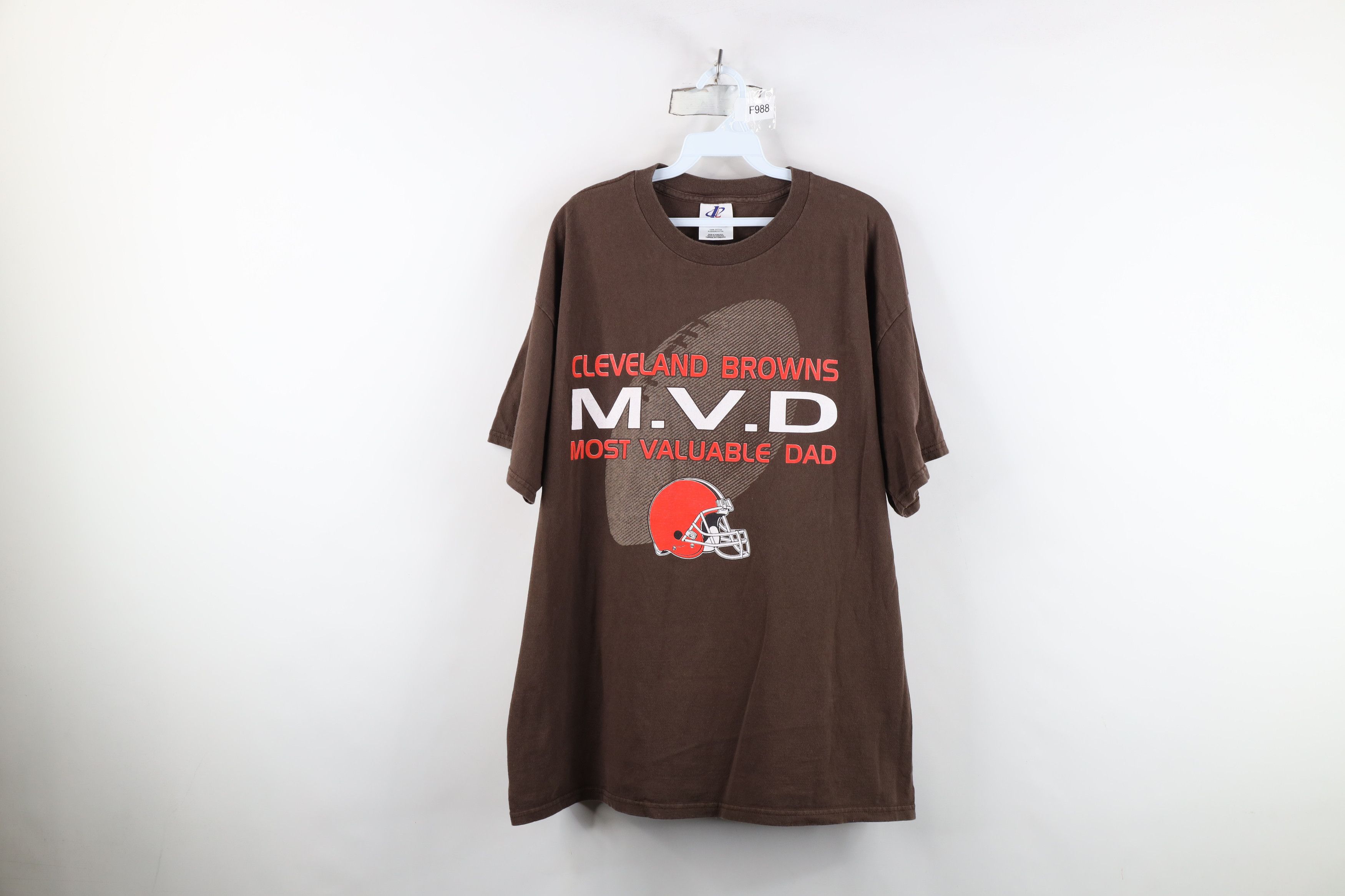 Vintage Vintage 90s Valuable Dad Cleveland Browns Football T-Shirt Size US XL / EU 56 / 4 - 1 Thumbnail