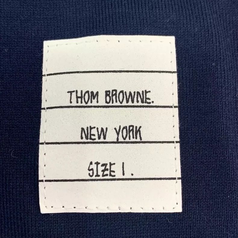 Thom Browne Thom browne Dark blue round-neck cotton short-sleeved T-shi Size US S / EU 44-46 / 1 - 5 Thumbnail